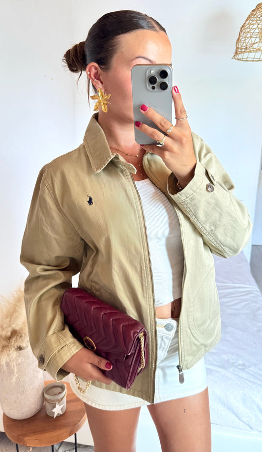 Veste toile de coton beige Ralph Lauren - M