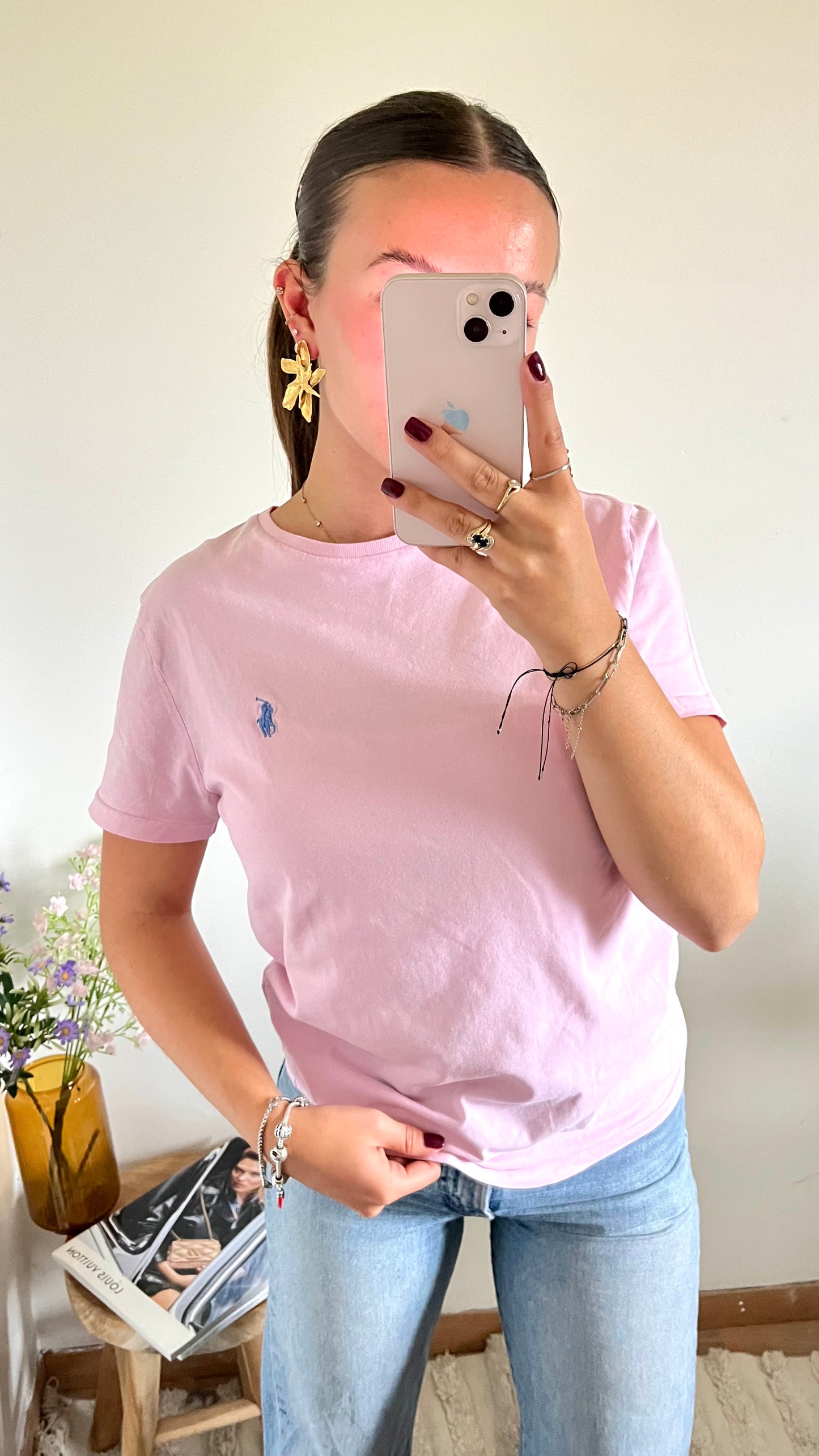 T-shirt rose pastel Ralph Lauren - M