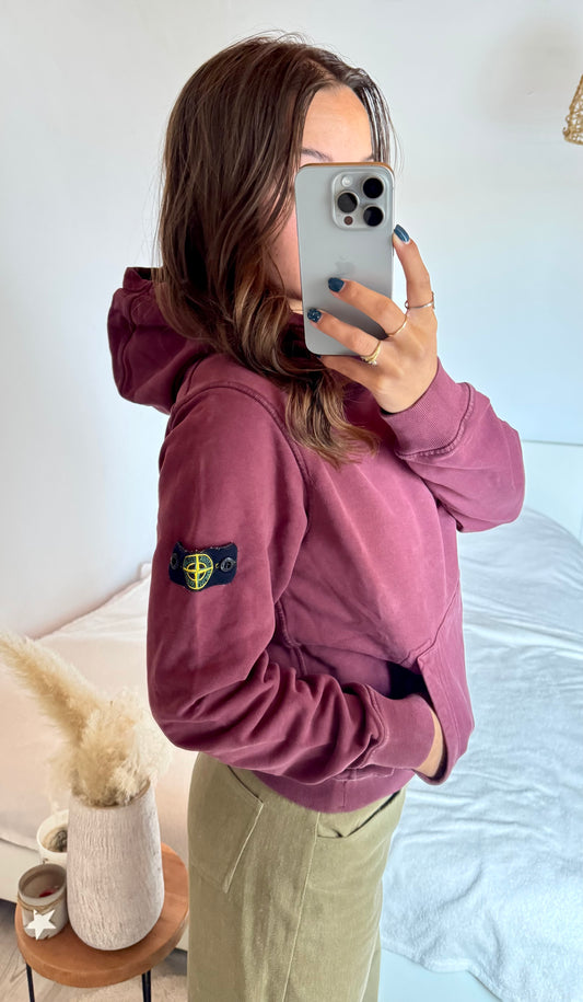 Sweat à capuche bordeaux Stone Island - M