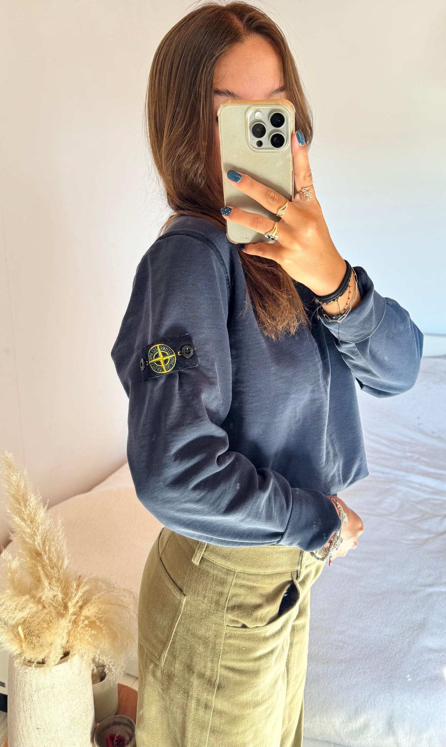 Pull bleu marine Stone Island - S