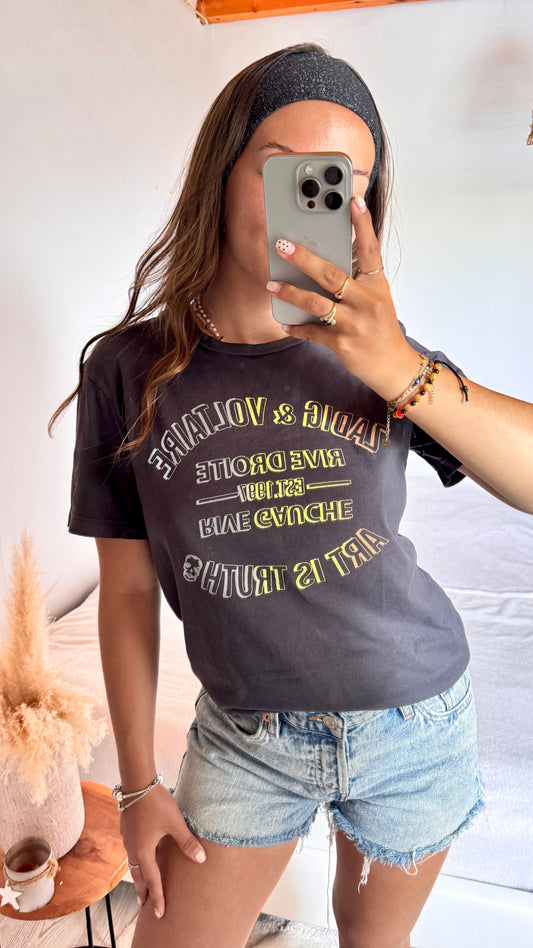 T-shirt noir cendré Zadig & Voltaire - XS