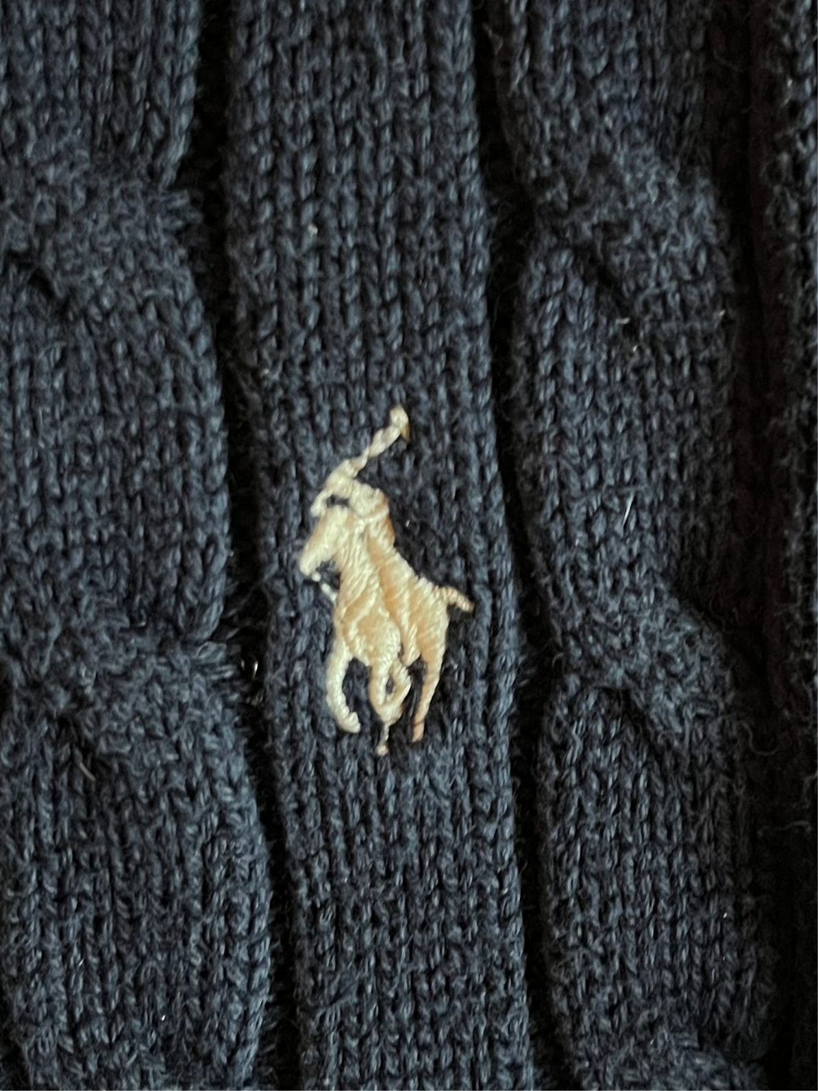 Pull torsadé marine Ralph Lauren - M