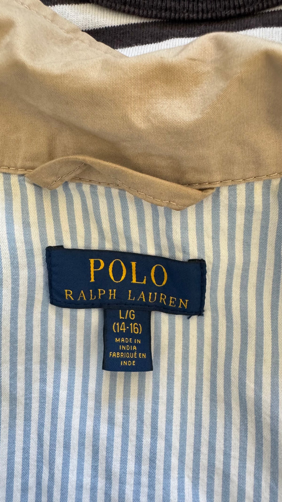Veste toile de coton beige Ralph Lauren - S