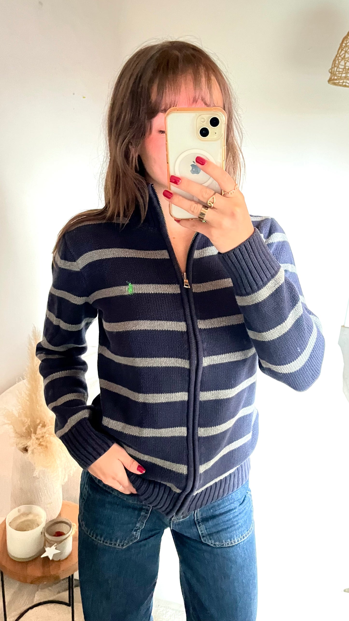 Veste à zip à rayures Ralph Lauren - S