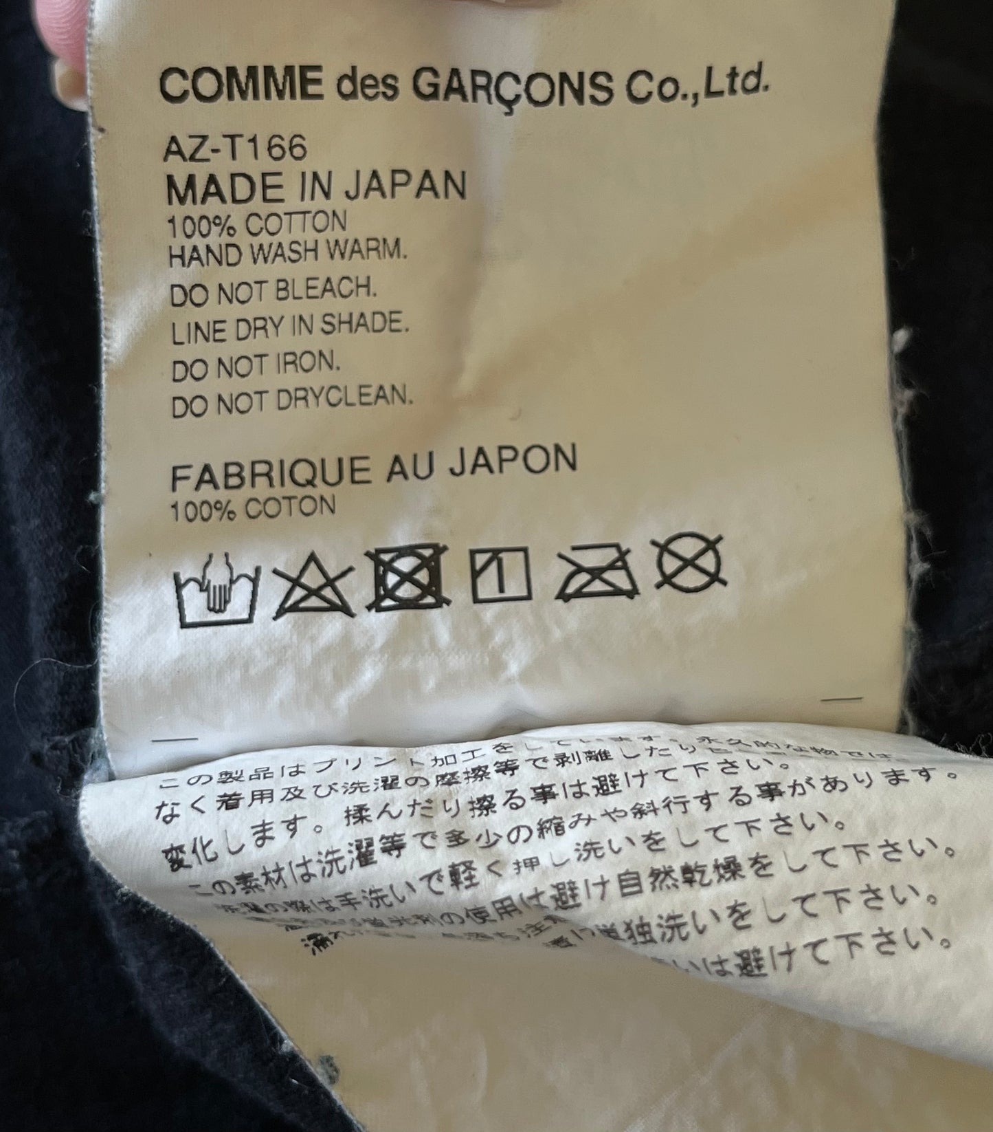 T-shirt manches longues noir à pois - L