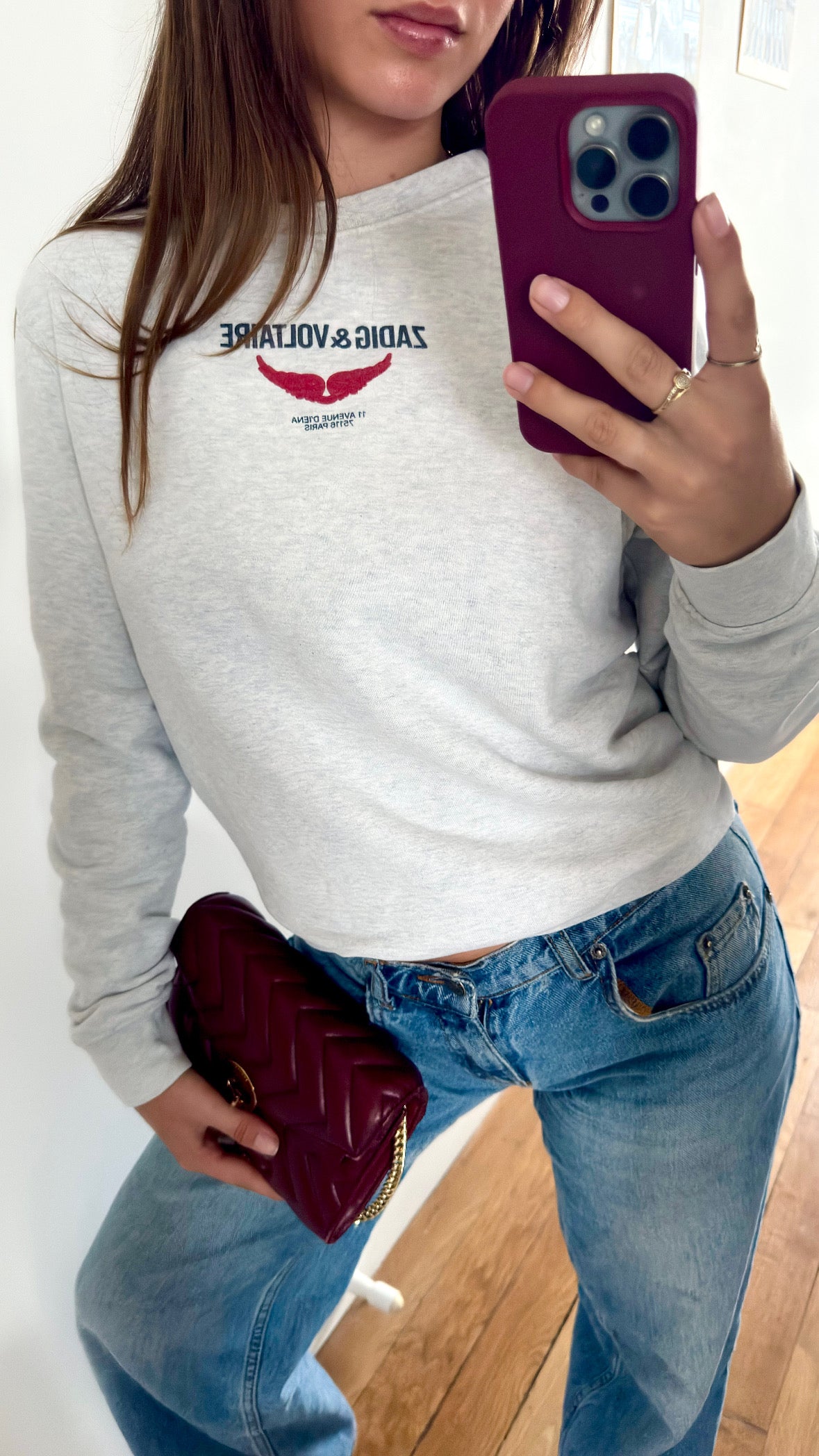 Pull gris ailes Zadig & Voltaire - S