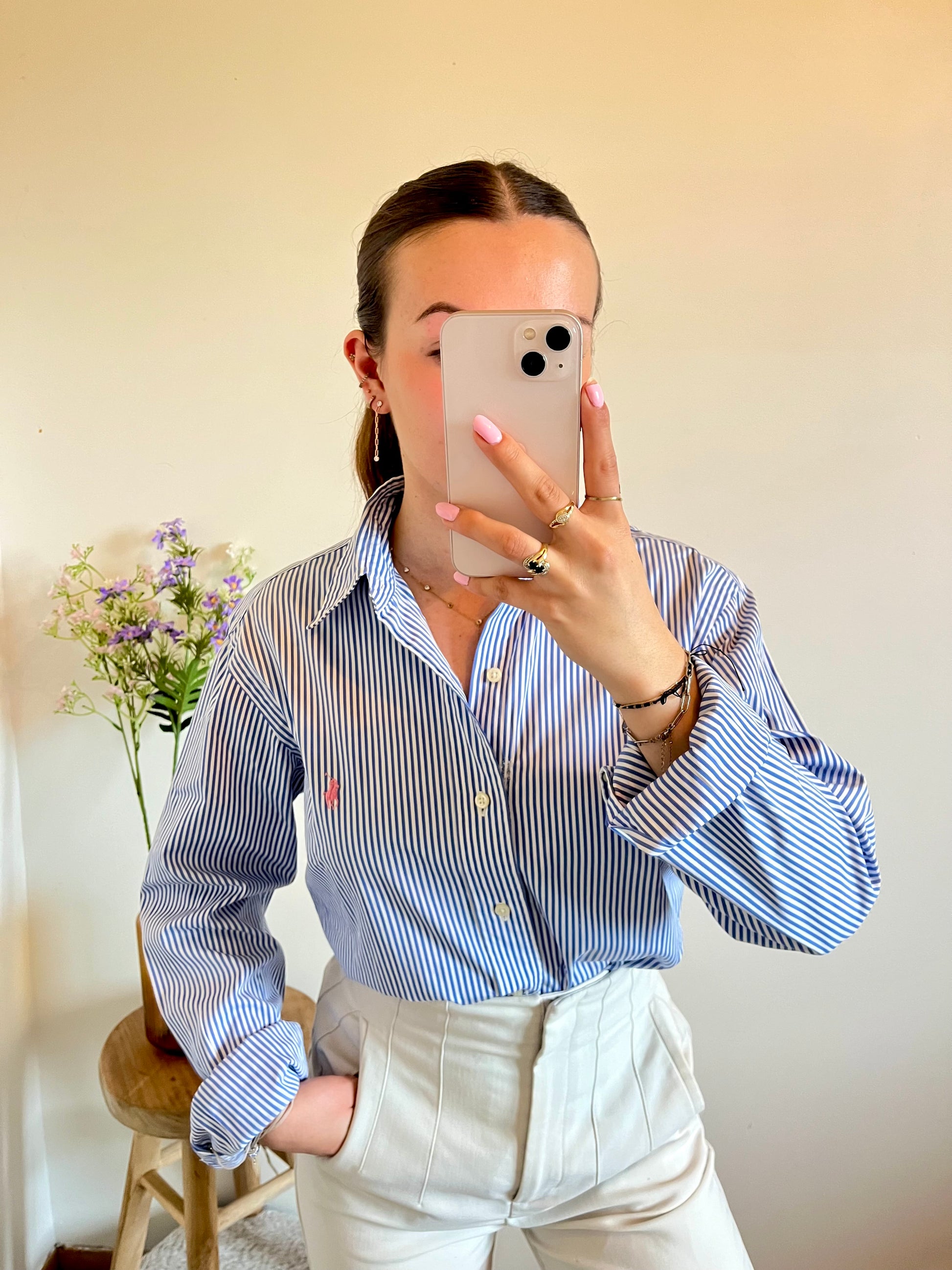 Chemise à rayures bleues Ralph Lauren - M.