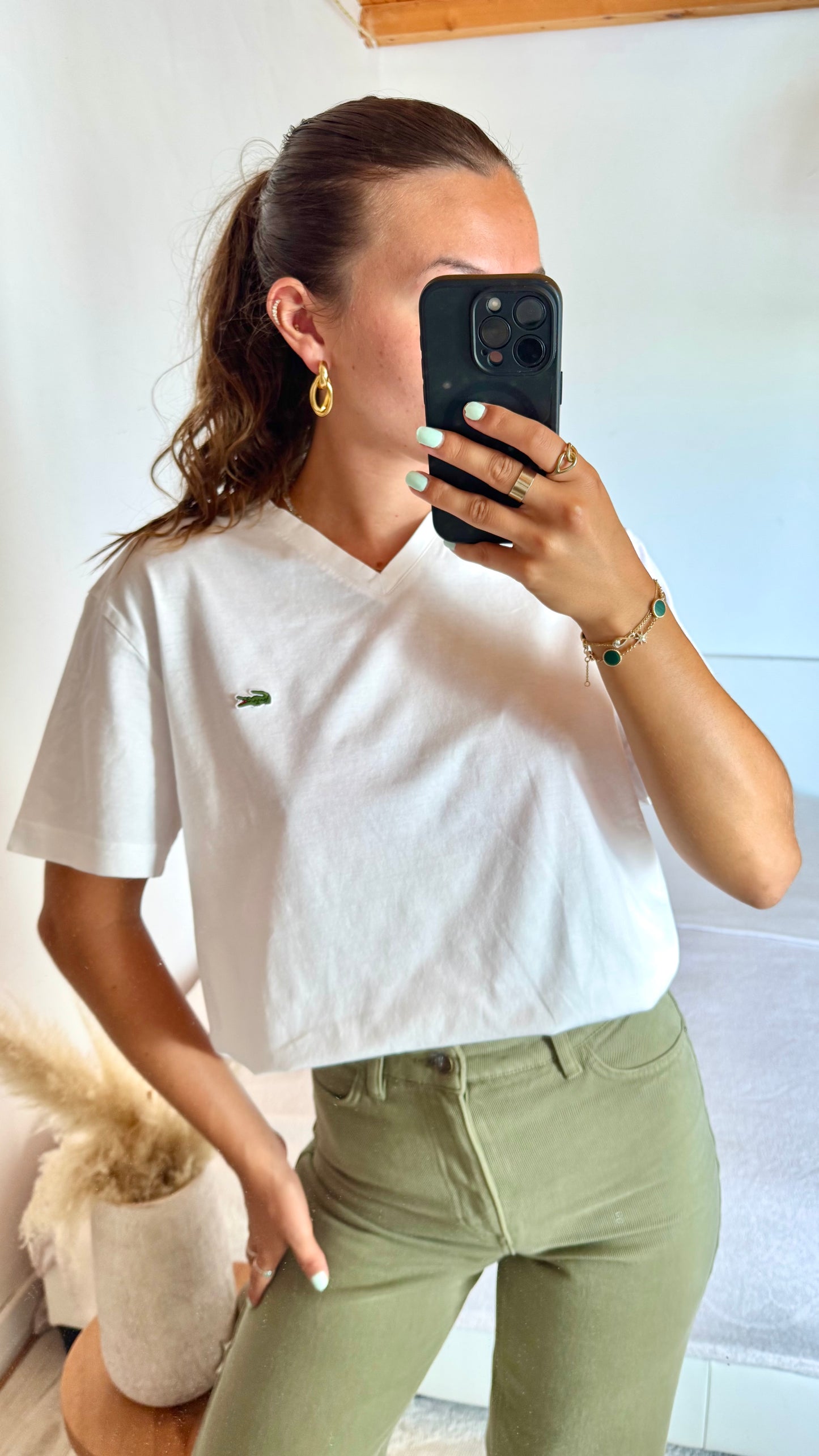 T-shirt Lacoste blanc - M homme / L femme
