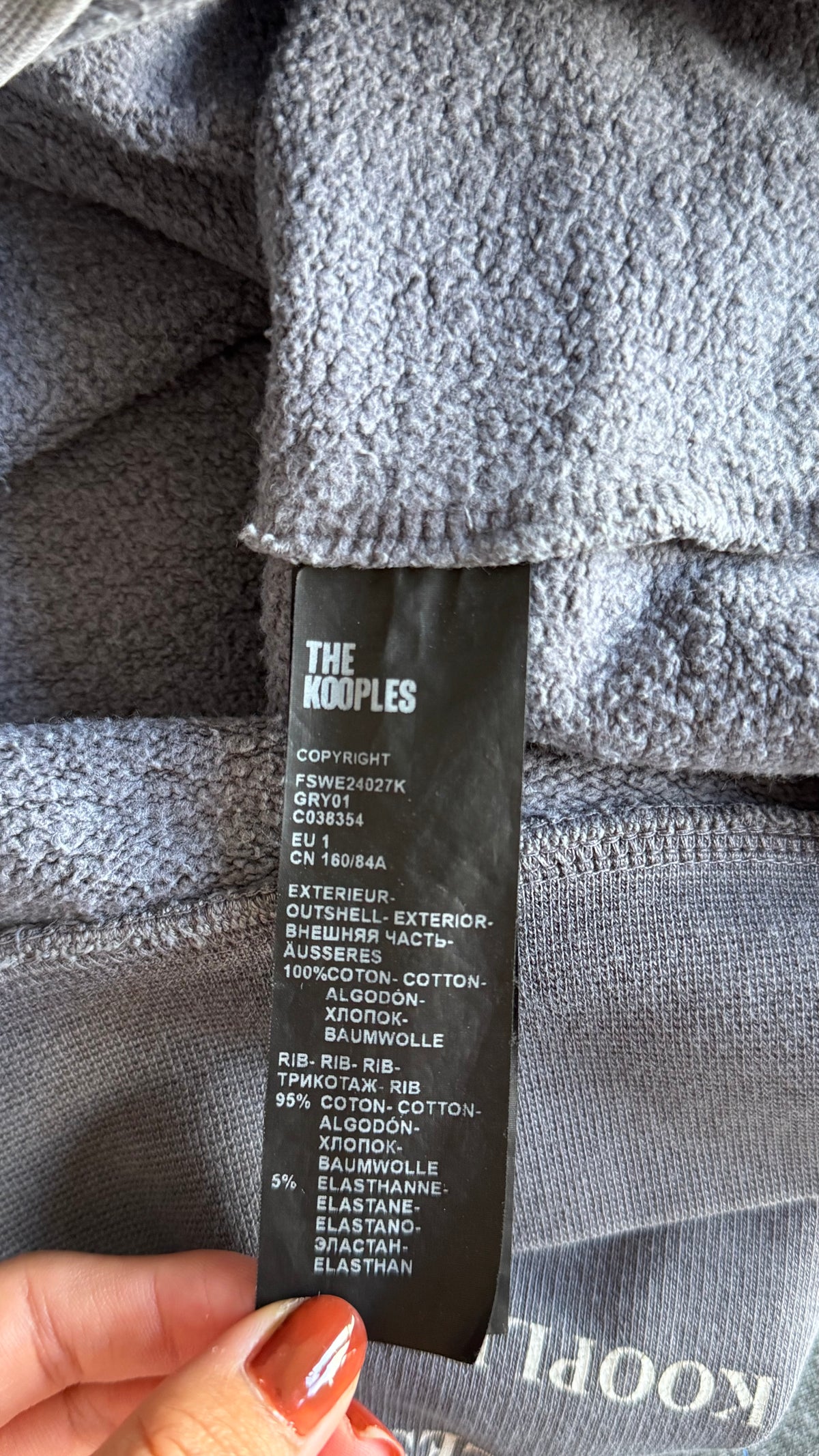 Sweat à capuche gris chiné The Kooples - S