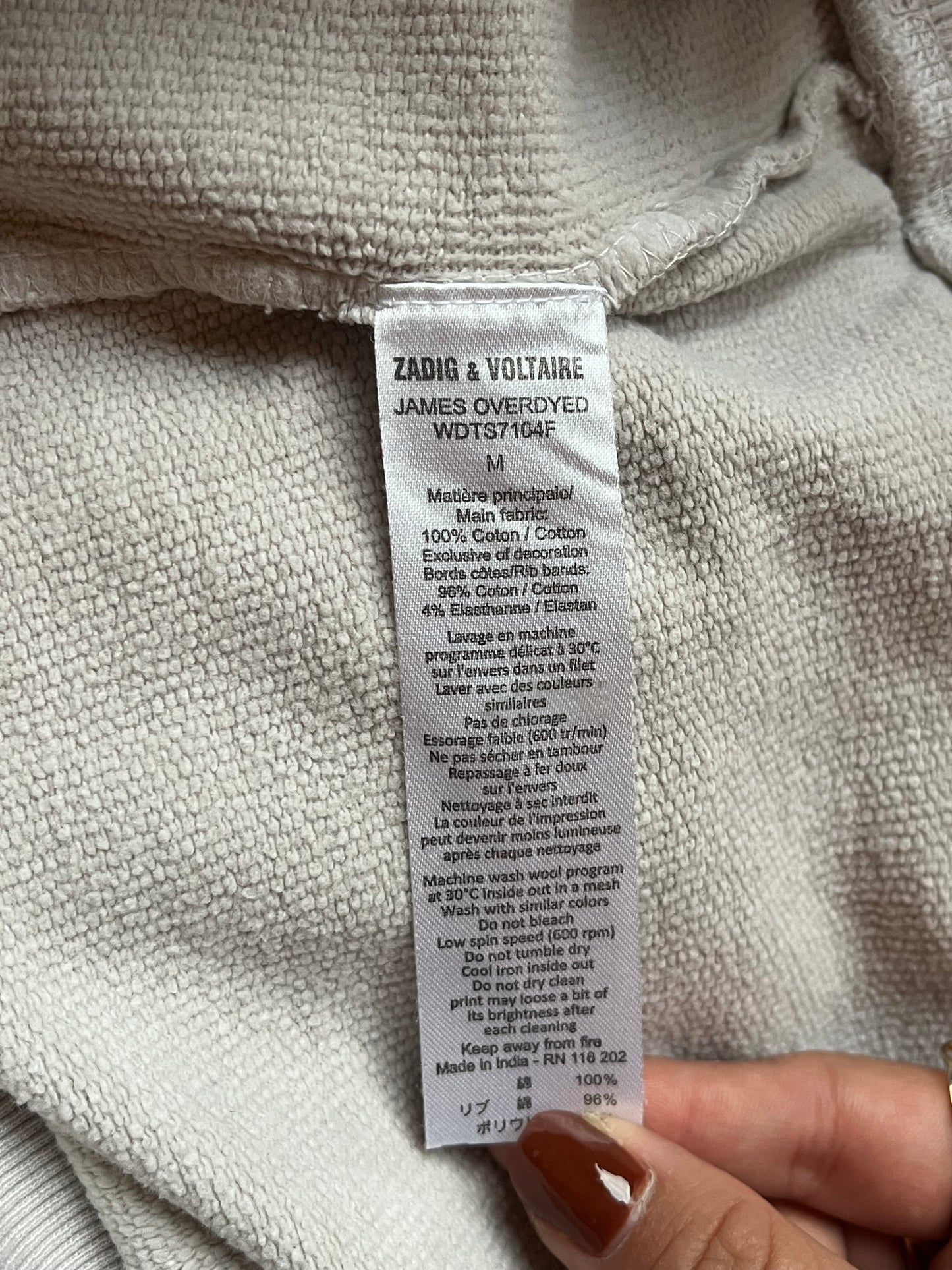 Sweat col rond blanc Zadig & Voltaire - M