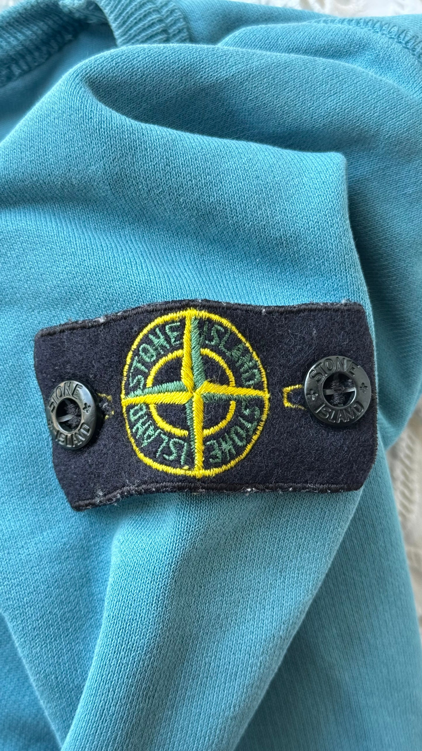 Pull col rond bleu Stone Island - S