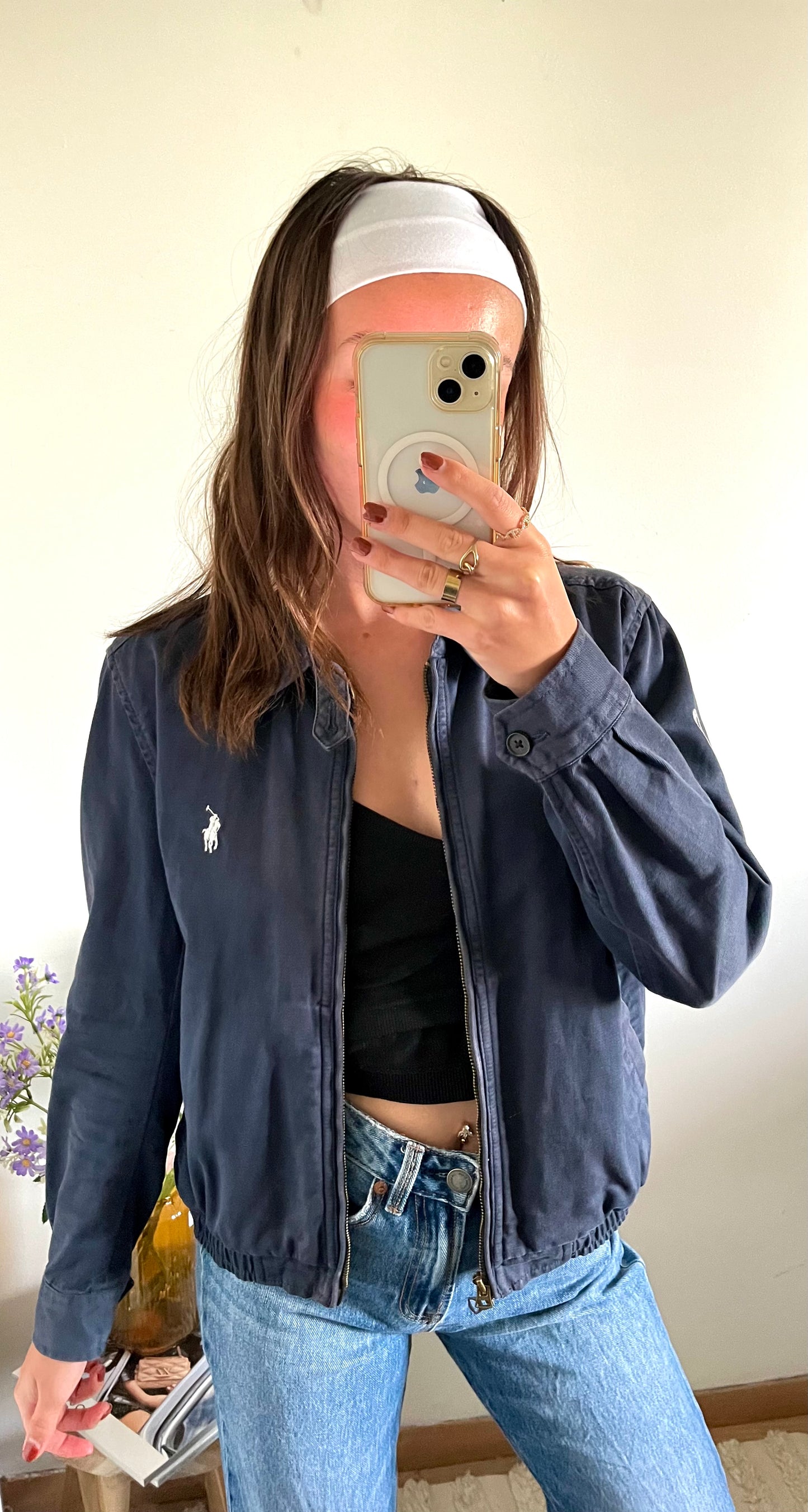 Veste toile de coton marine Ralph Lauren - M