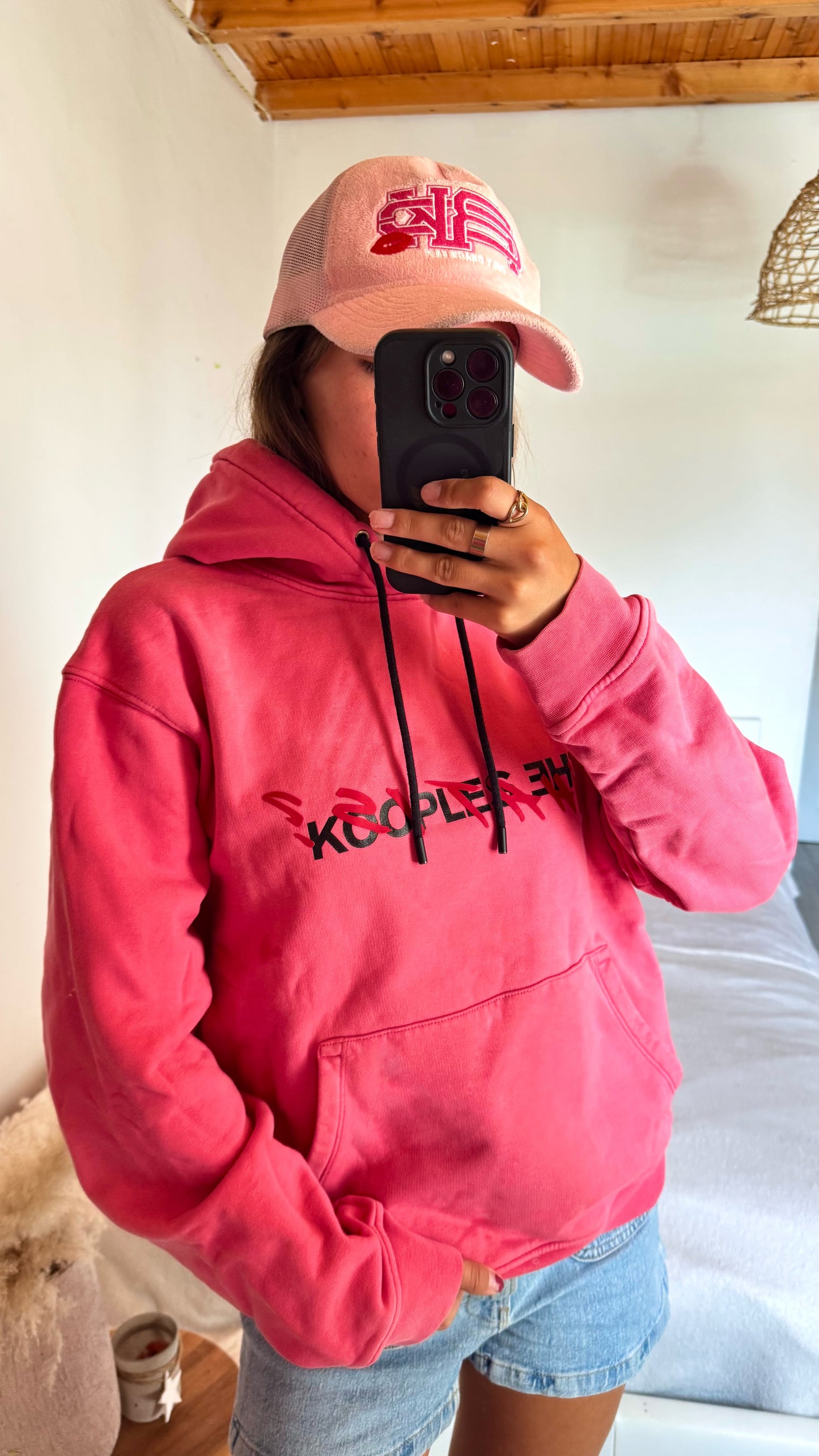 Sweat à capuche rose The Kooples - M