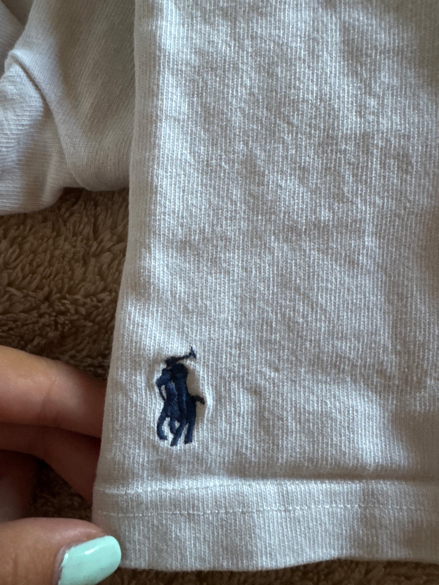 T-shirt blanc brodé Ralph Lauren - S