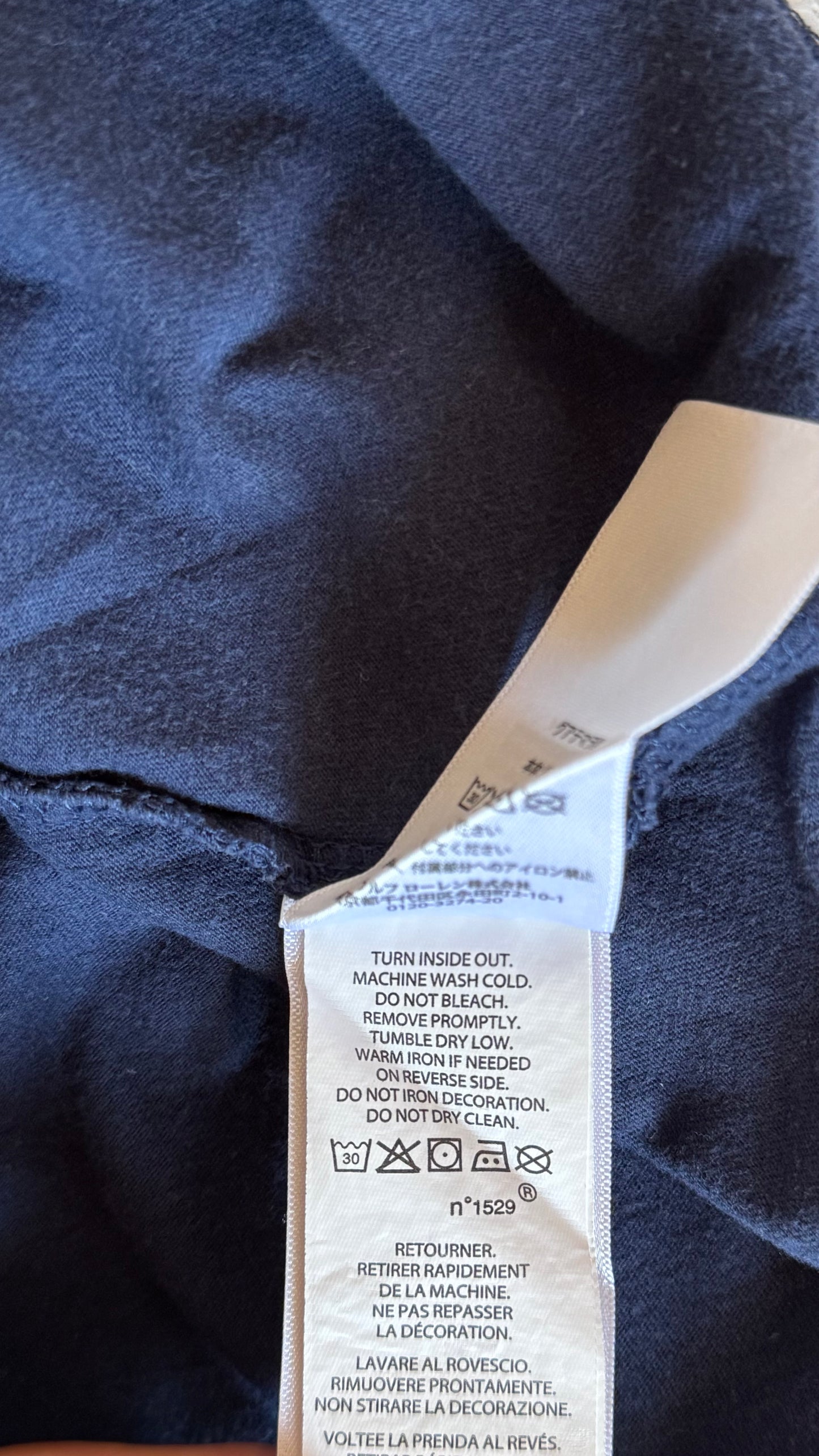 T-shirt marine nounours Ralph Lauren - M homme / M-L femme