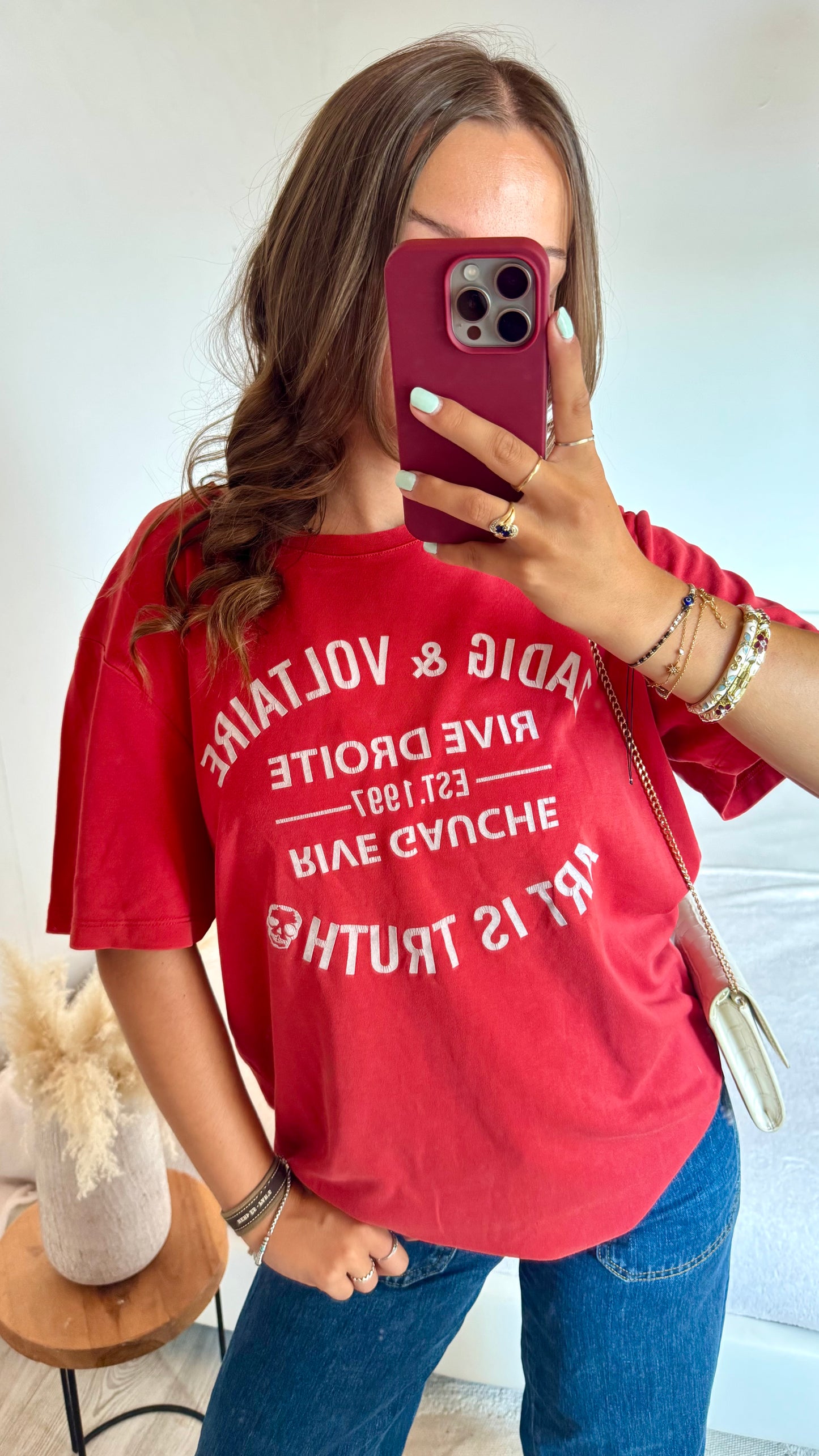 T-shirt rouge Zadig & Voltaire - L