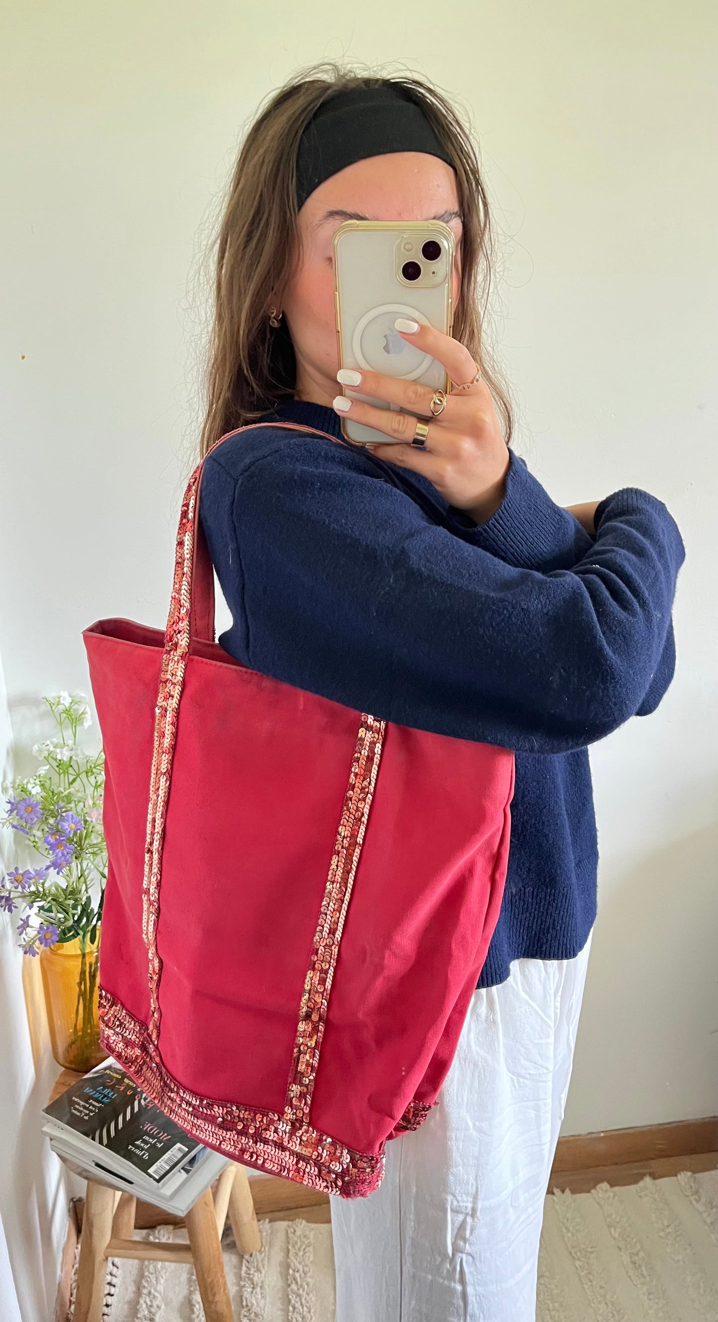 Sac cabas moyen Vanessa Bruno rouge