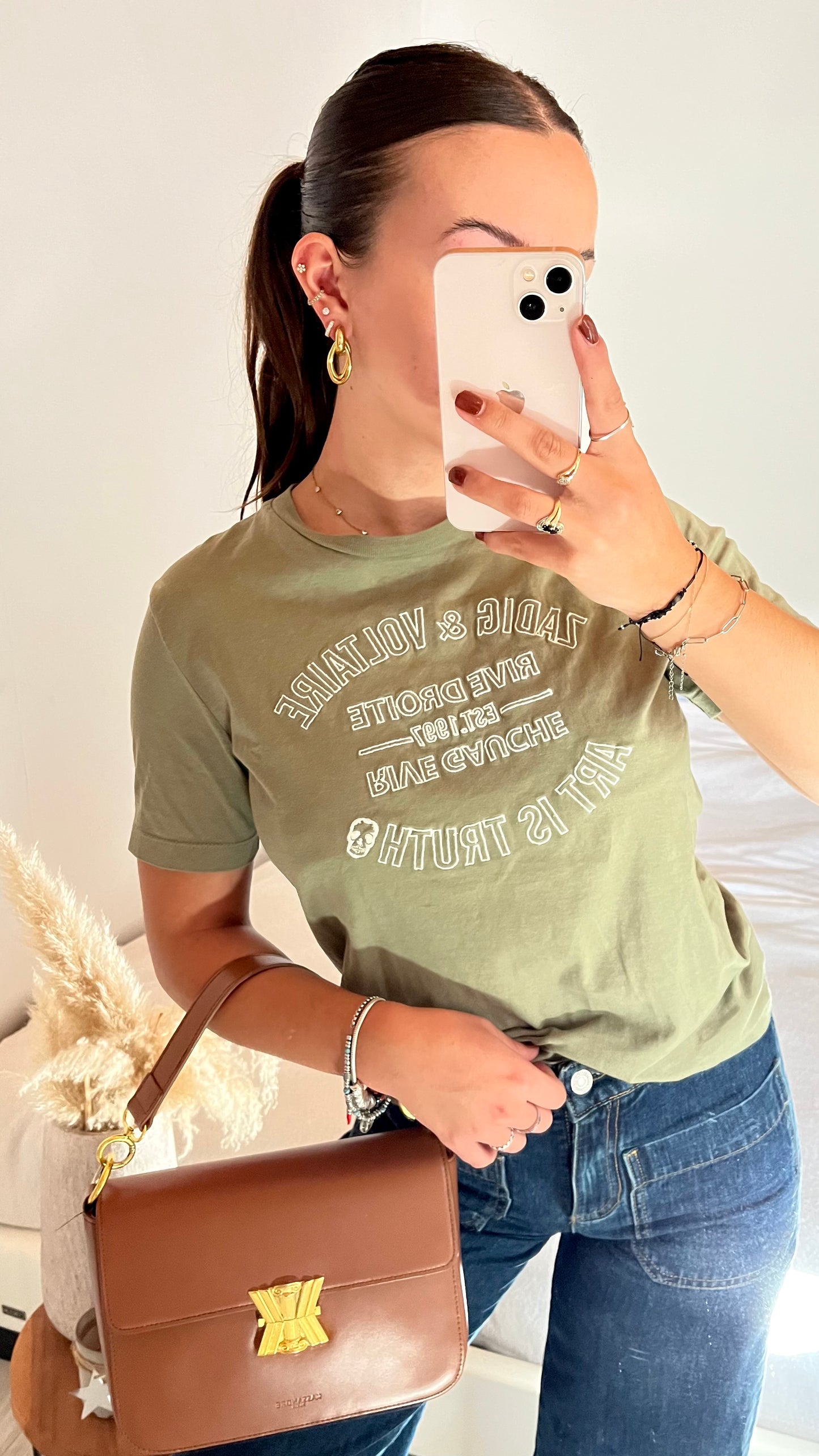 T-shirt kaki Zadig & Voltaire - XS