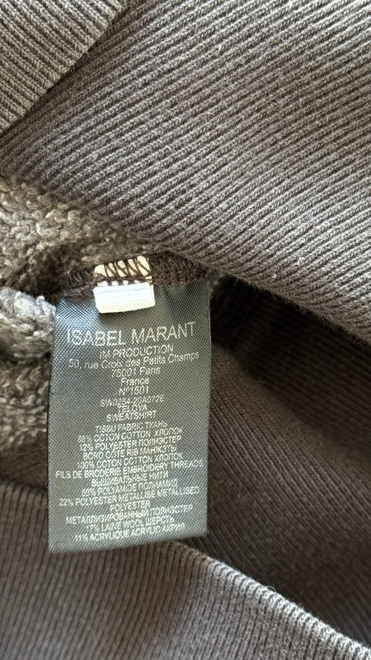 Sweat noir gris pailleté Isabel Marant - S