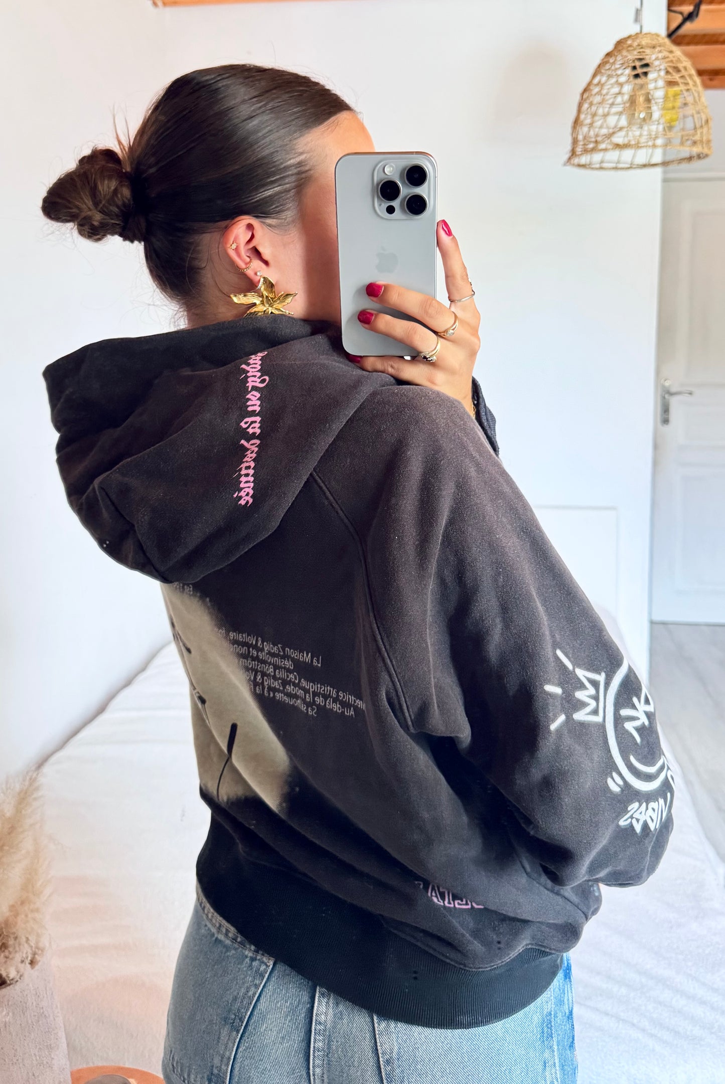 Sweat à capuche noir Zadig & Voltaire - M