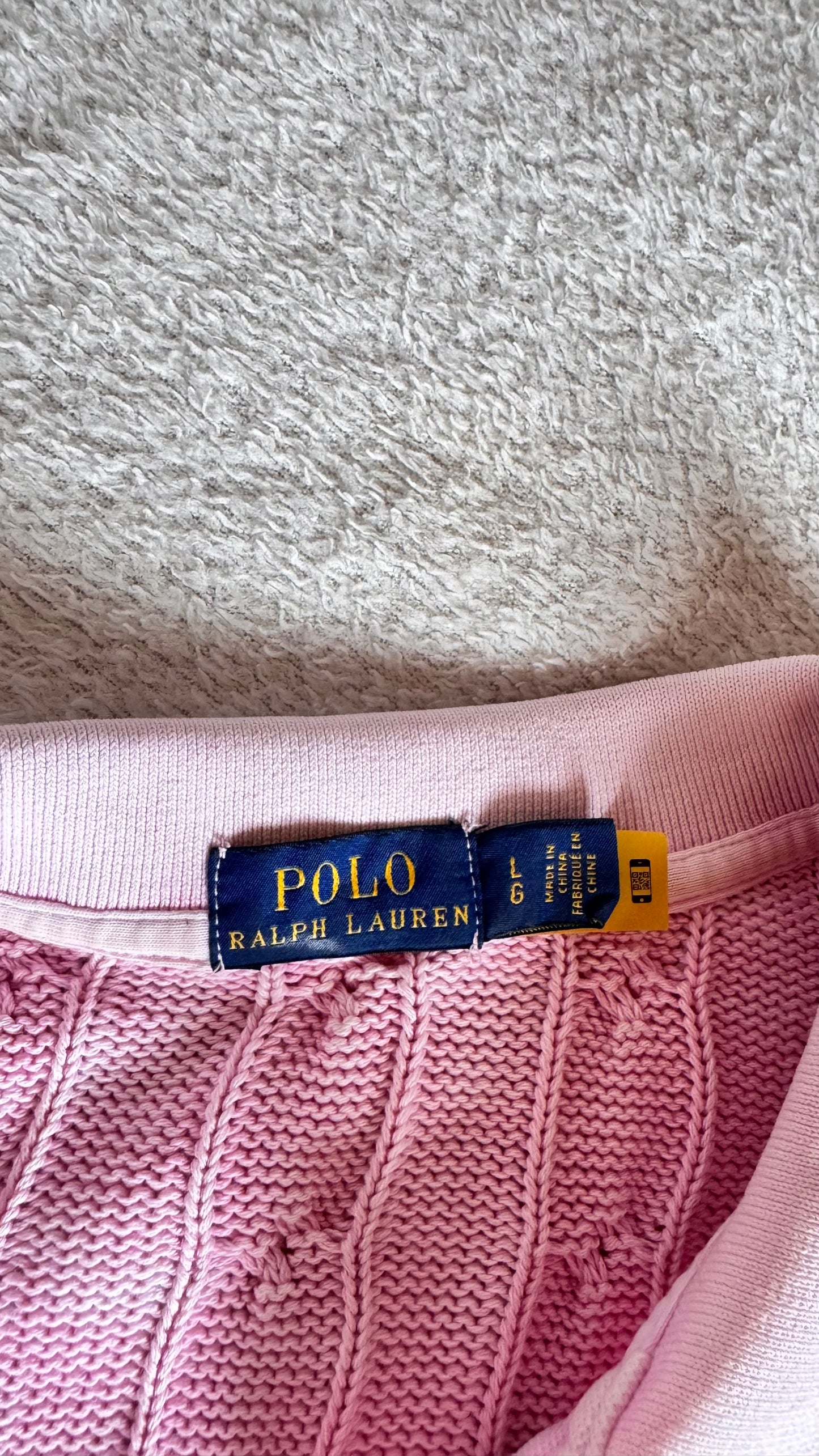 Polo rose torsadé Ralph Lauren - L