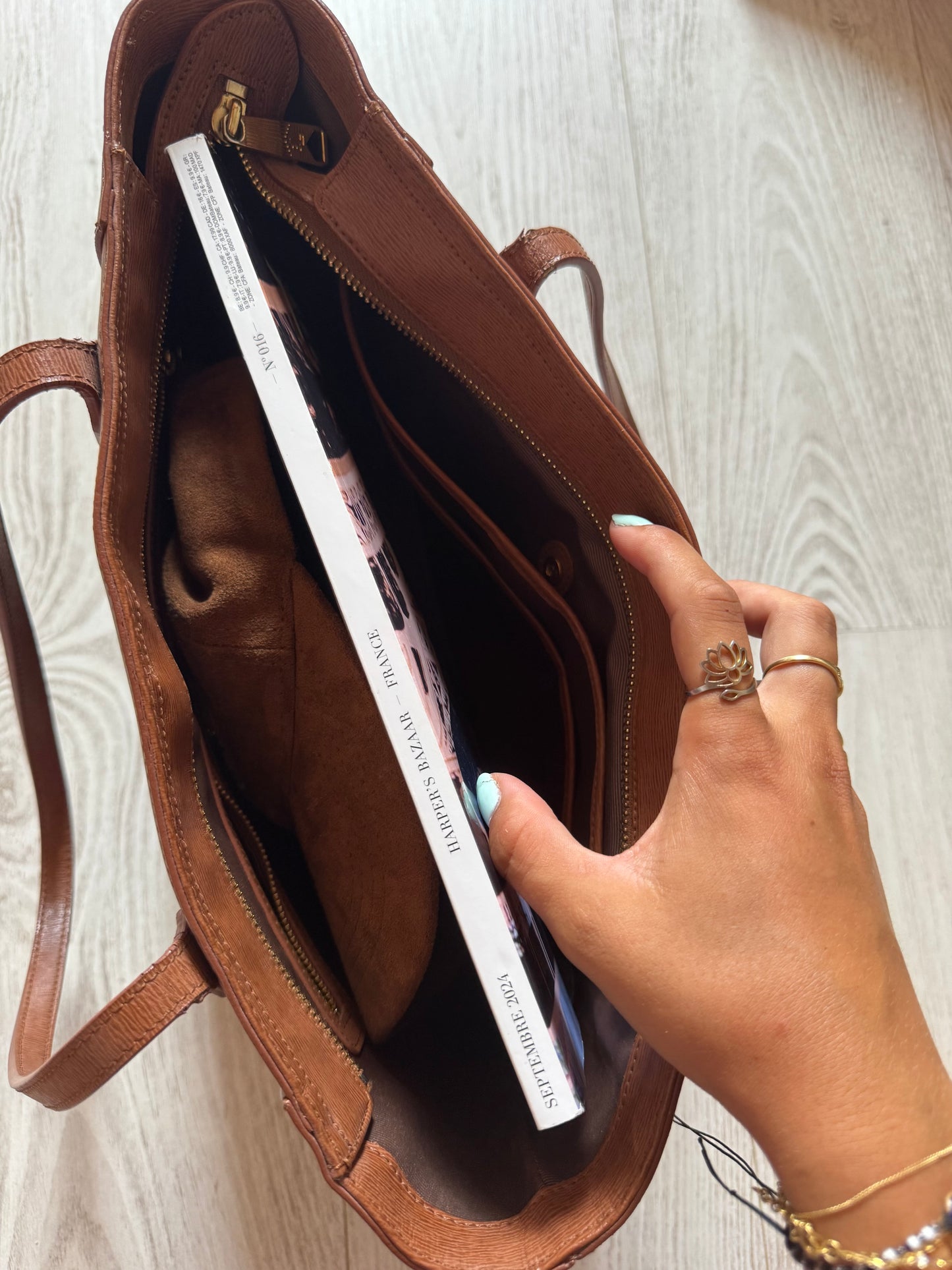 Sac en cuir marron Ralph Lauren