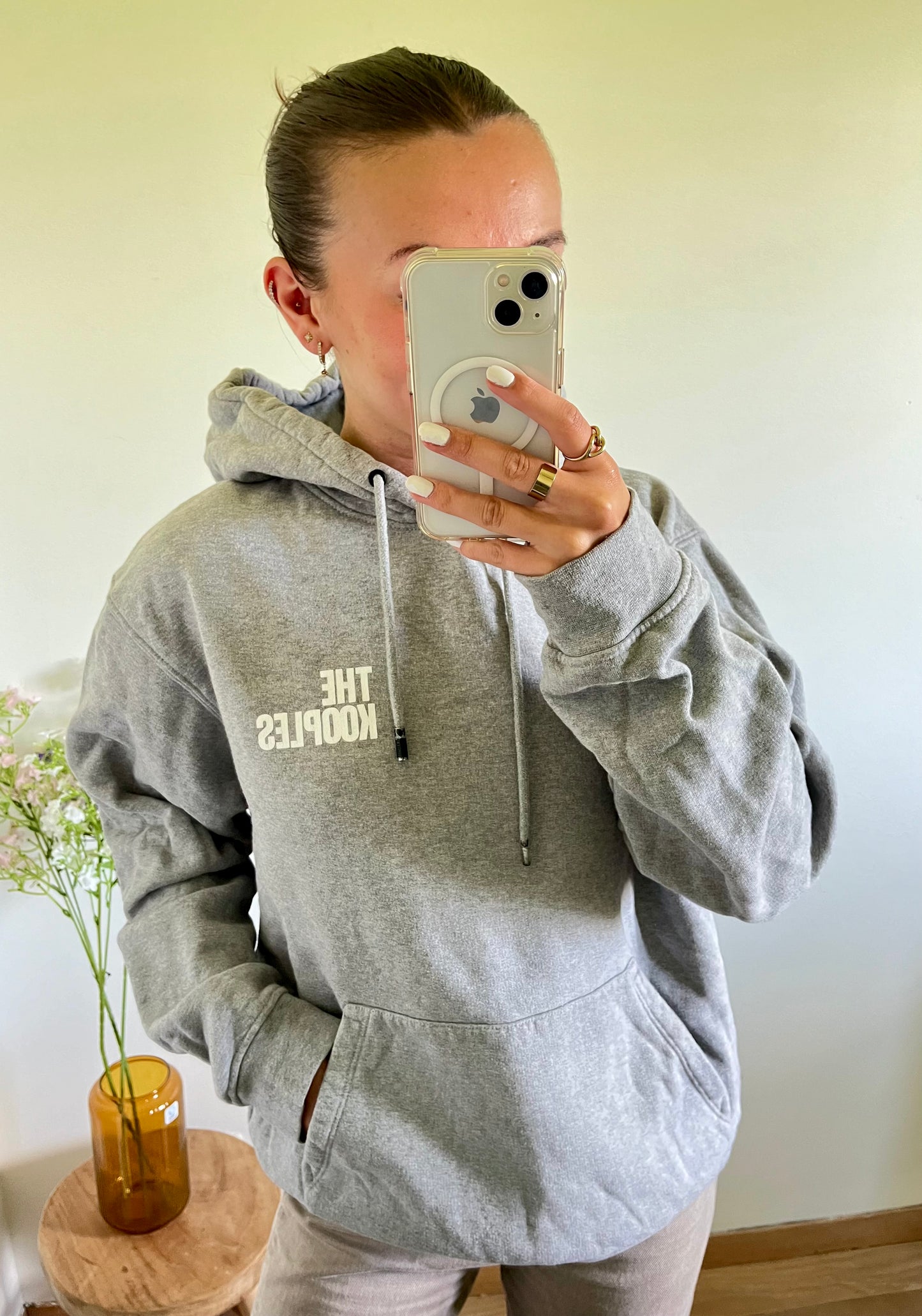 Sweat à capuche écritures dos The Kooples - L