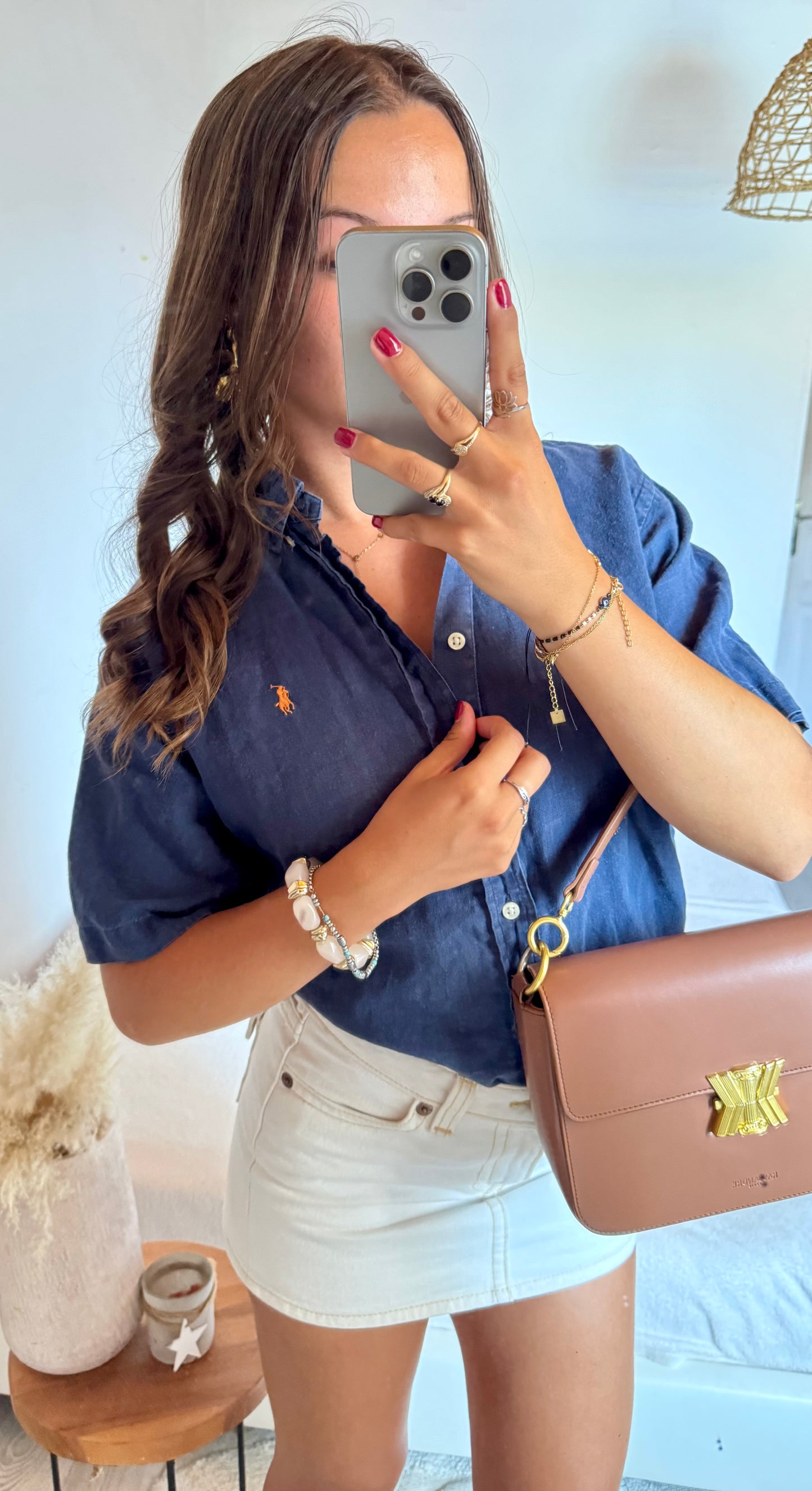 Chemise en lin marine Ralph Lauren - M/L