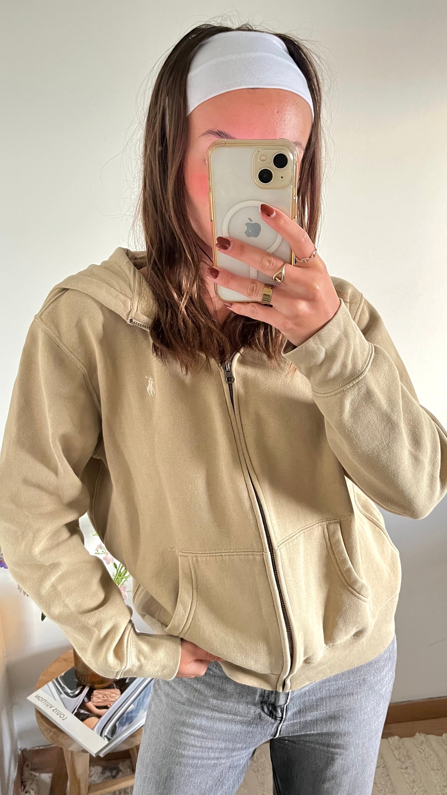 Veste à capuche kaki clair Ralph Lauren - M