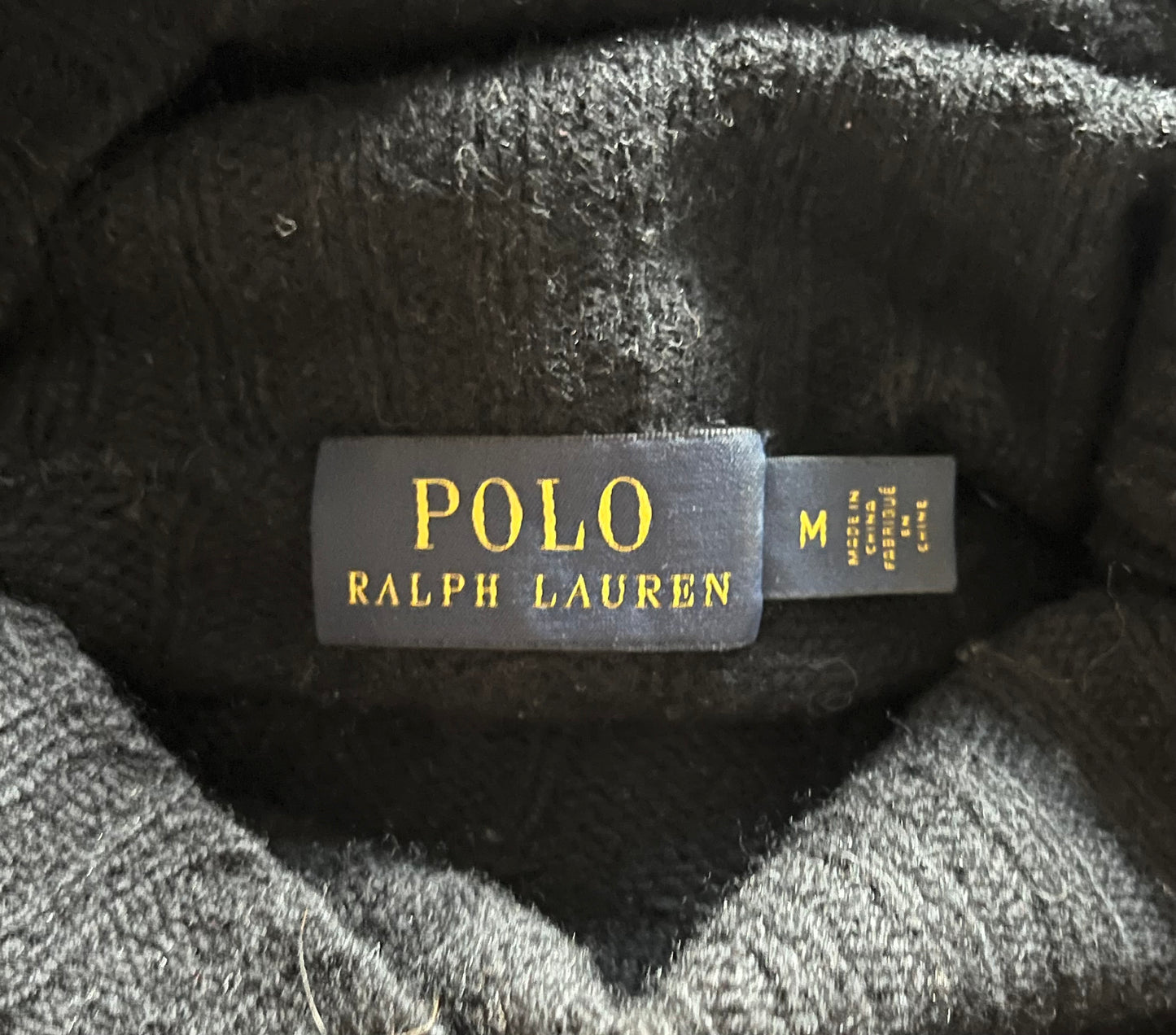 Torsadé col roulé laine Ralph Lauren - M