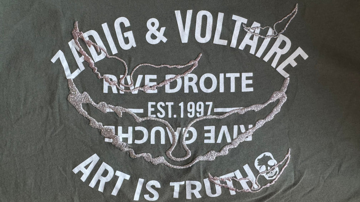 T-shirt Zadig & Voltaire kaki brillant - S