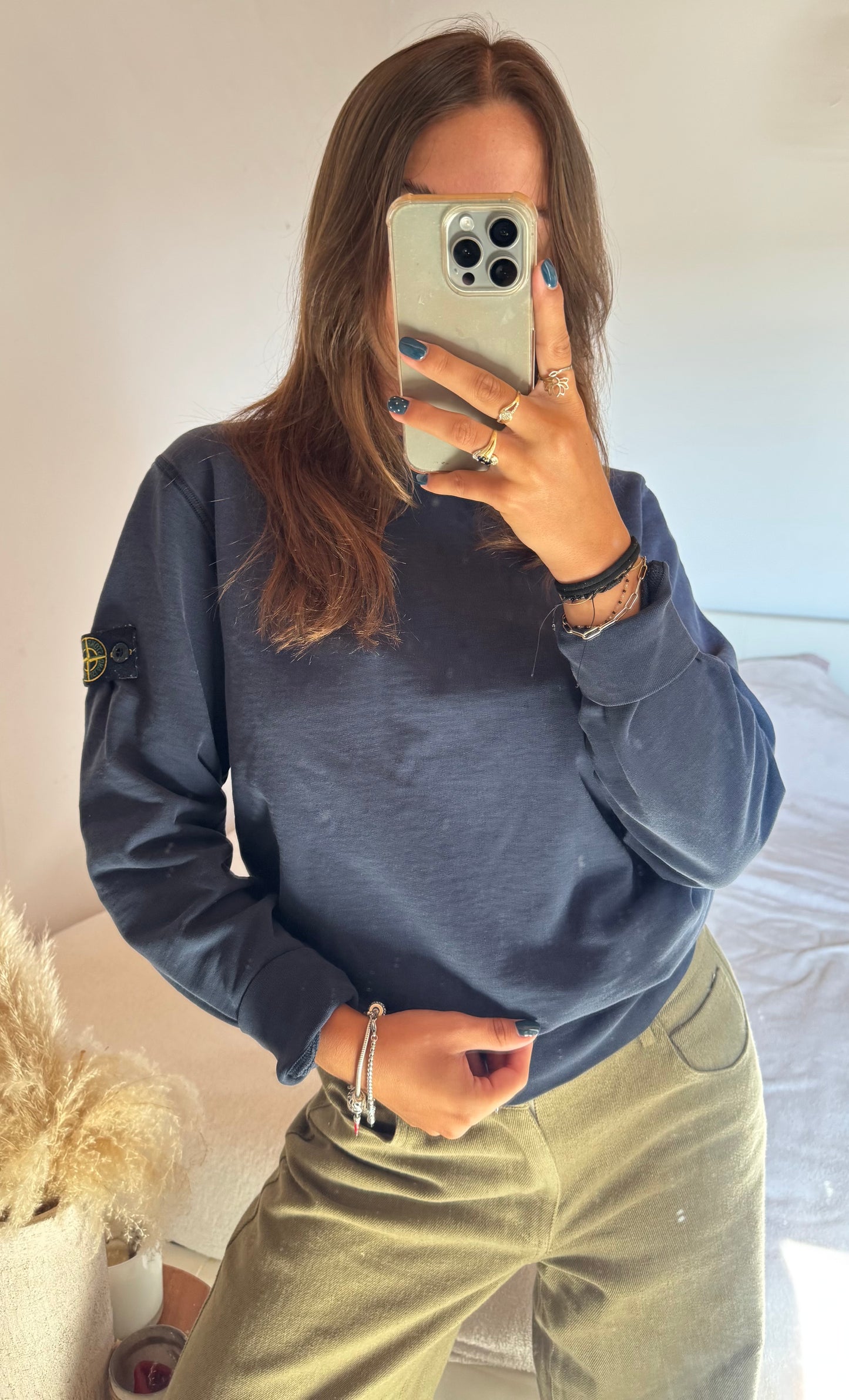 Pull bleu marine Stone Island - S