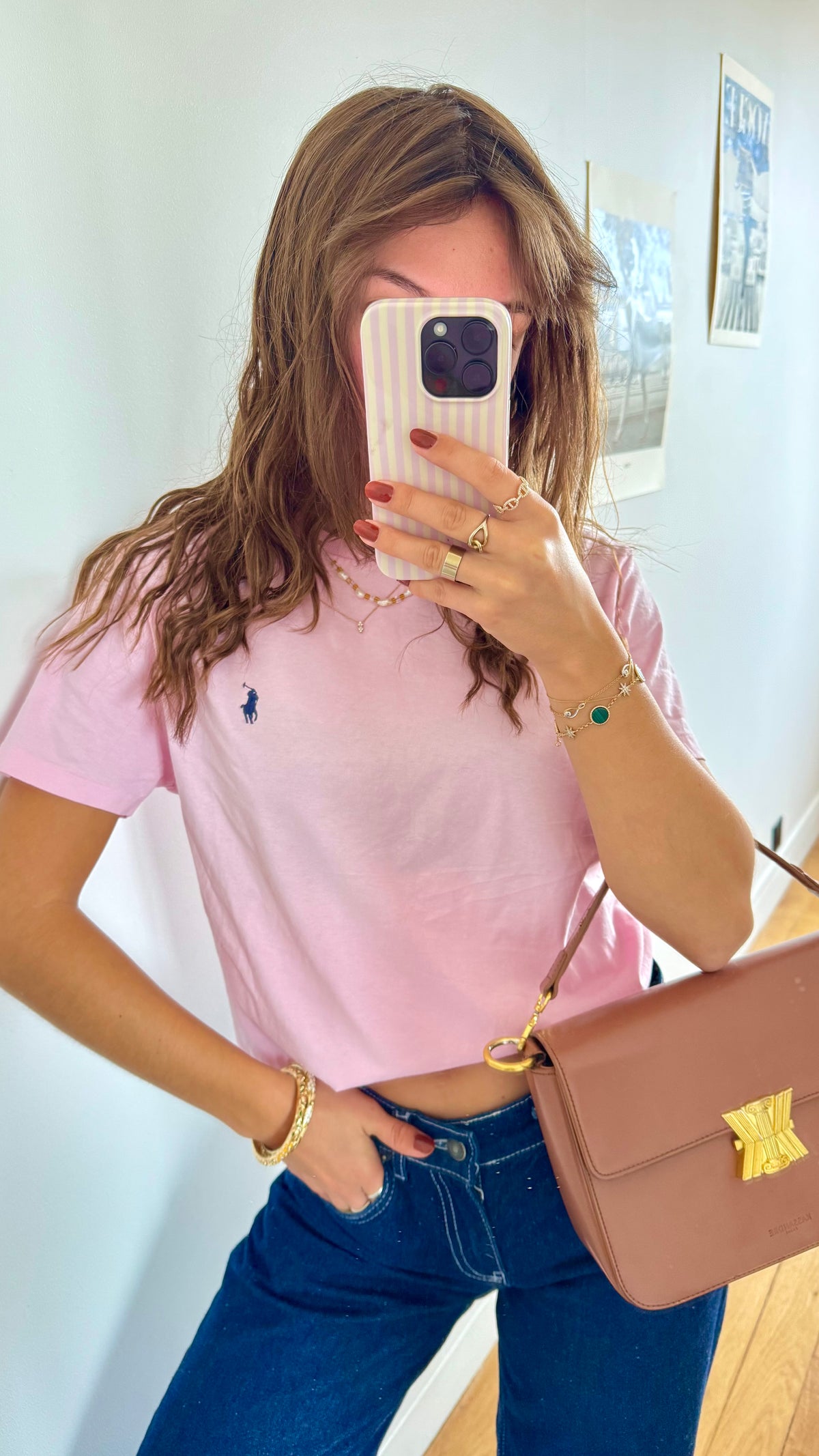 T-shirt rose Ralph Lauren - S
