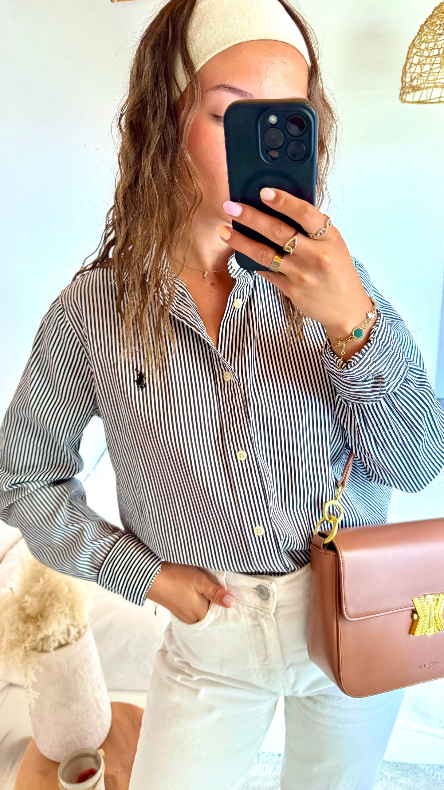 Chemise rayée noire Ralph Lauren - XS homme / M femme