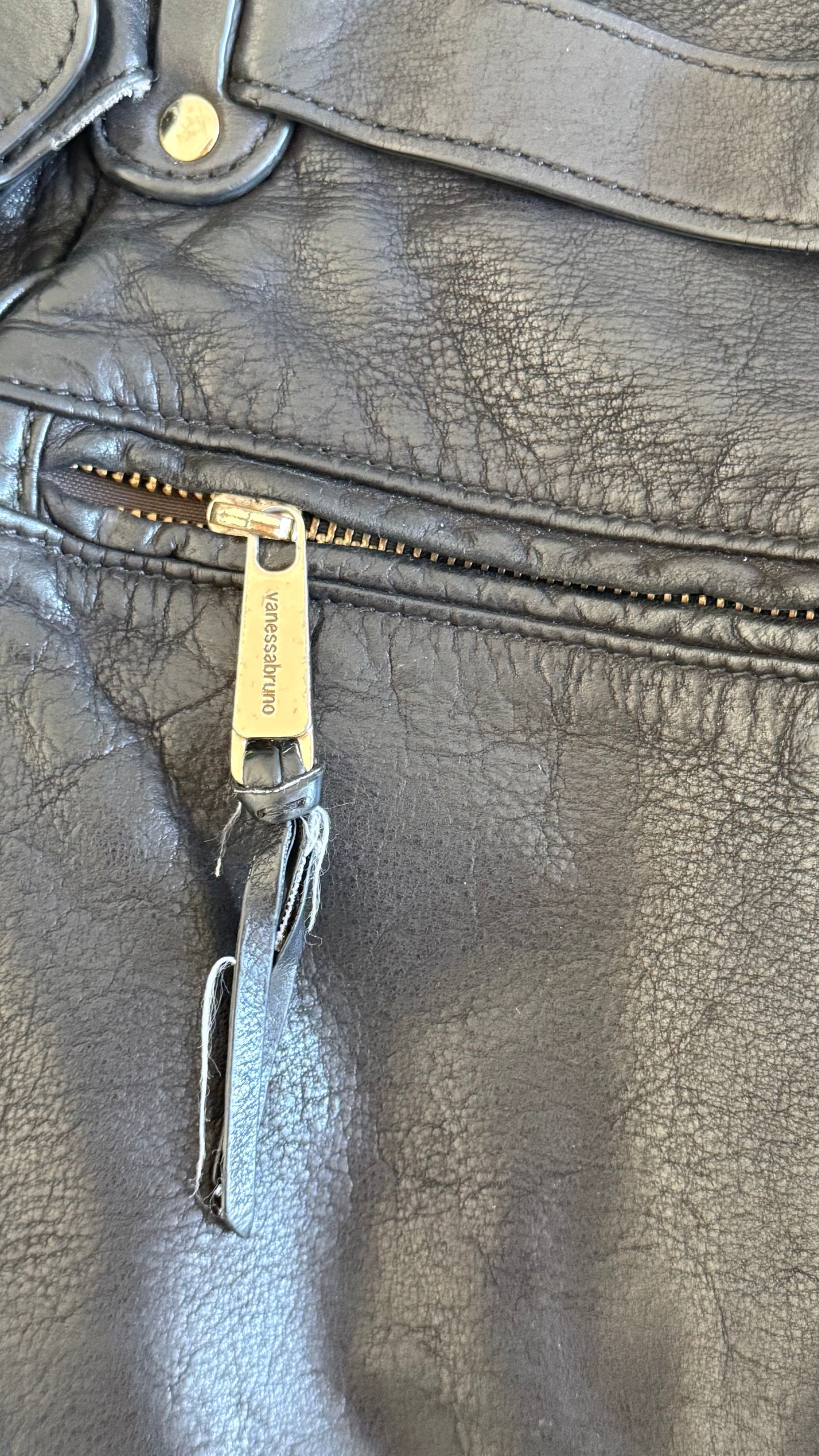 Sac en cuir Vanessa Bruno noir