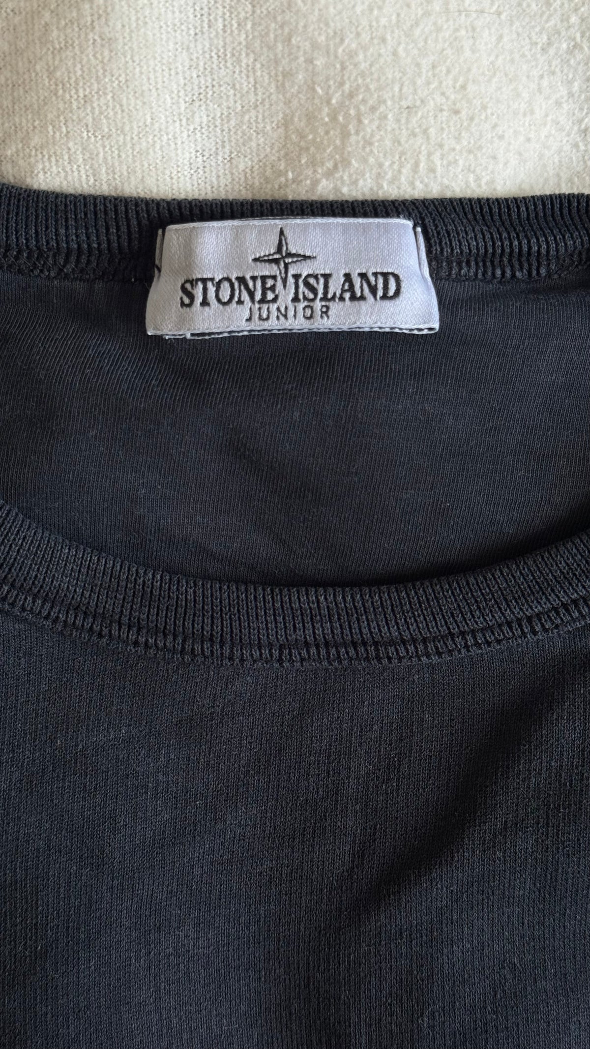Pull col rond noir Stone Island - S