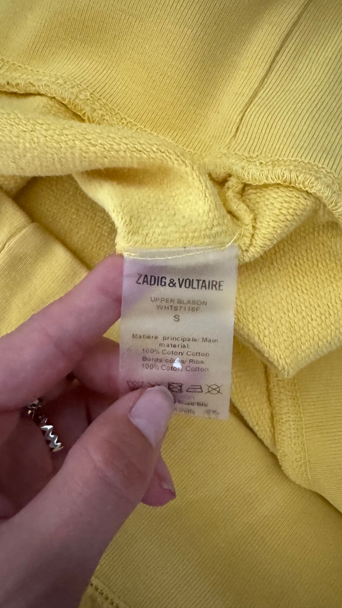 Sweat jaune pailletés Zadig & Voltaire - S oversized