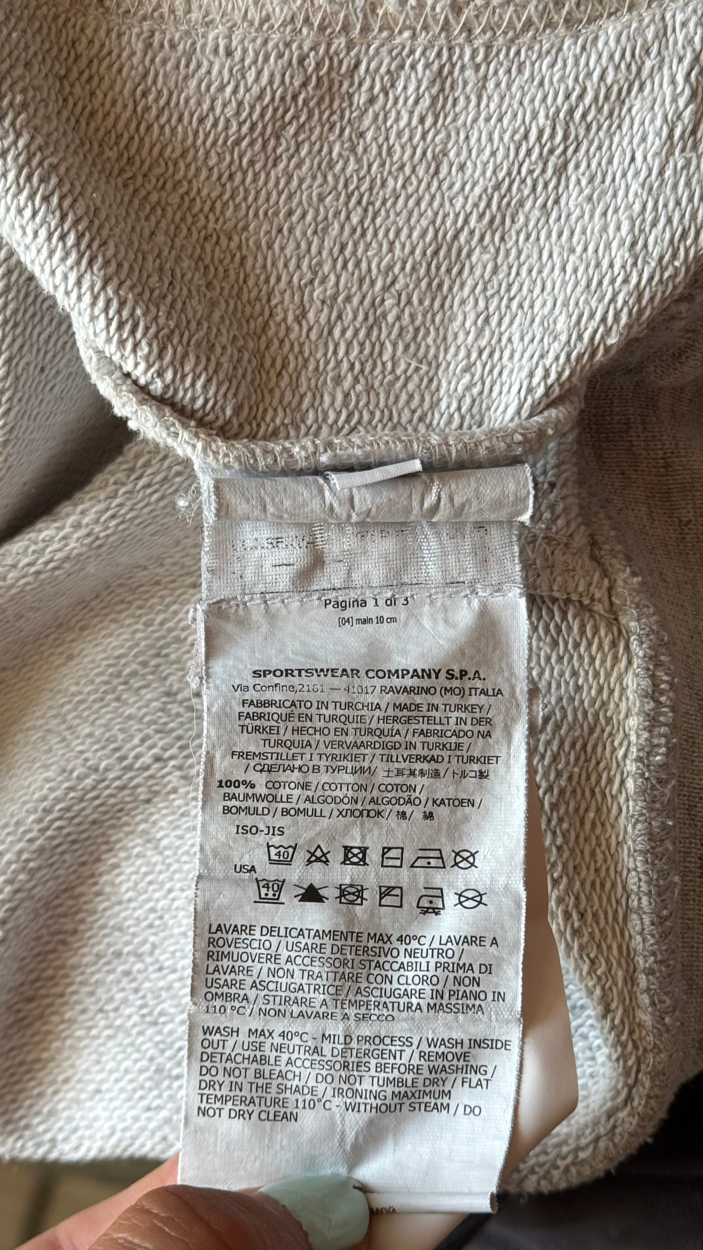 Sweat gris Stone Island - S