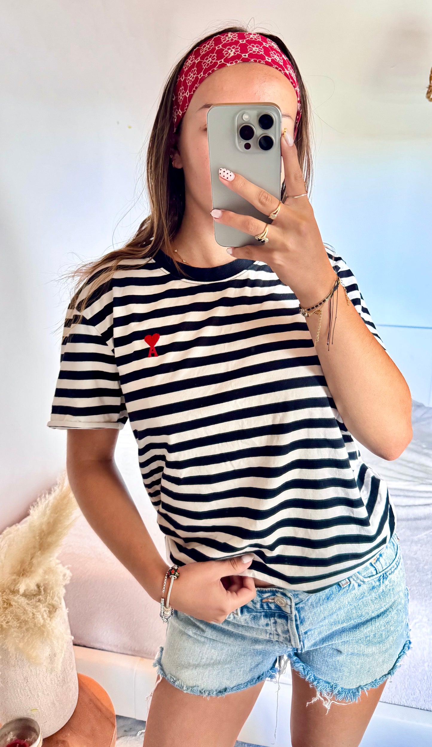 T-shirt marinière Ami Paris - M