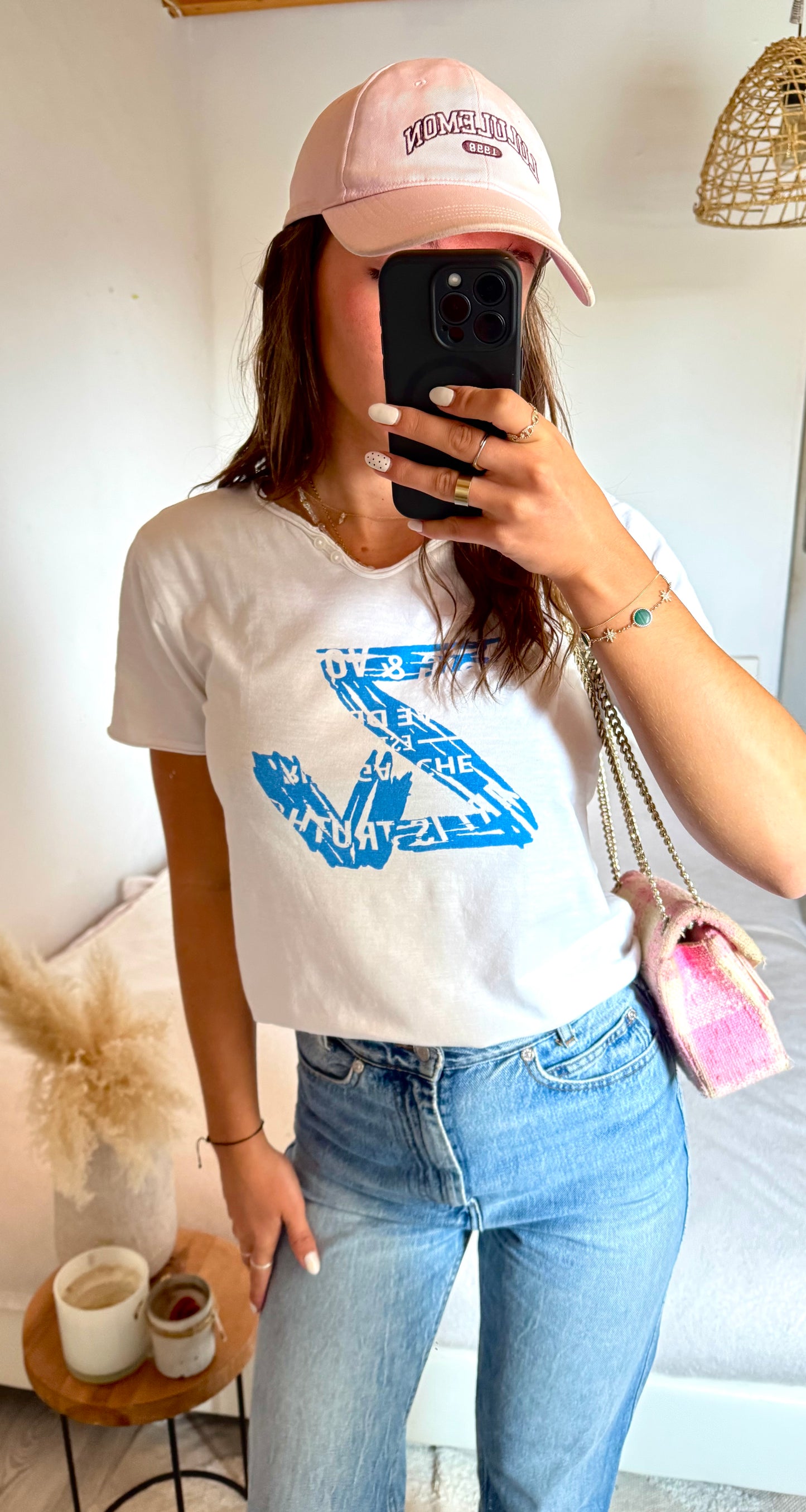 T-shirt blanc et bleu Zadig & Voltaire - XS