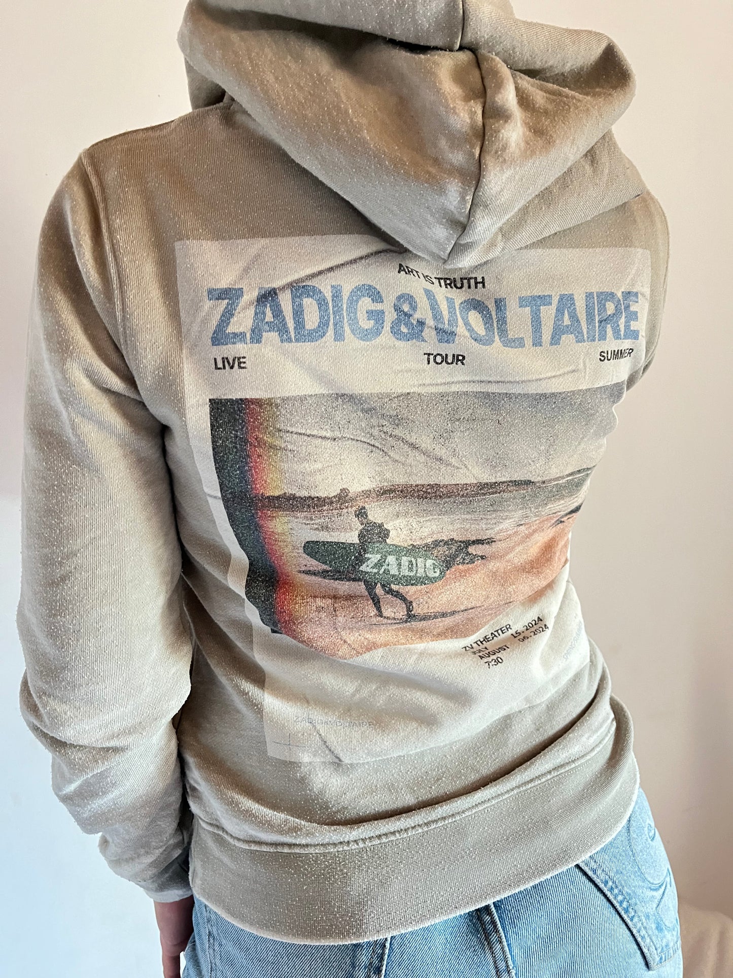 Sweat à capuche gris délavé  Zadig & Voltaire - XS