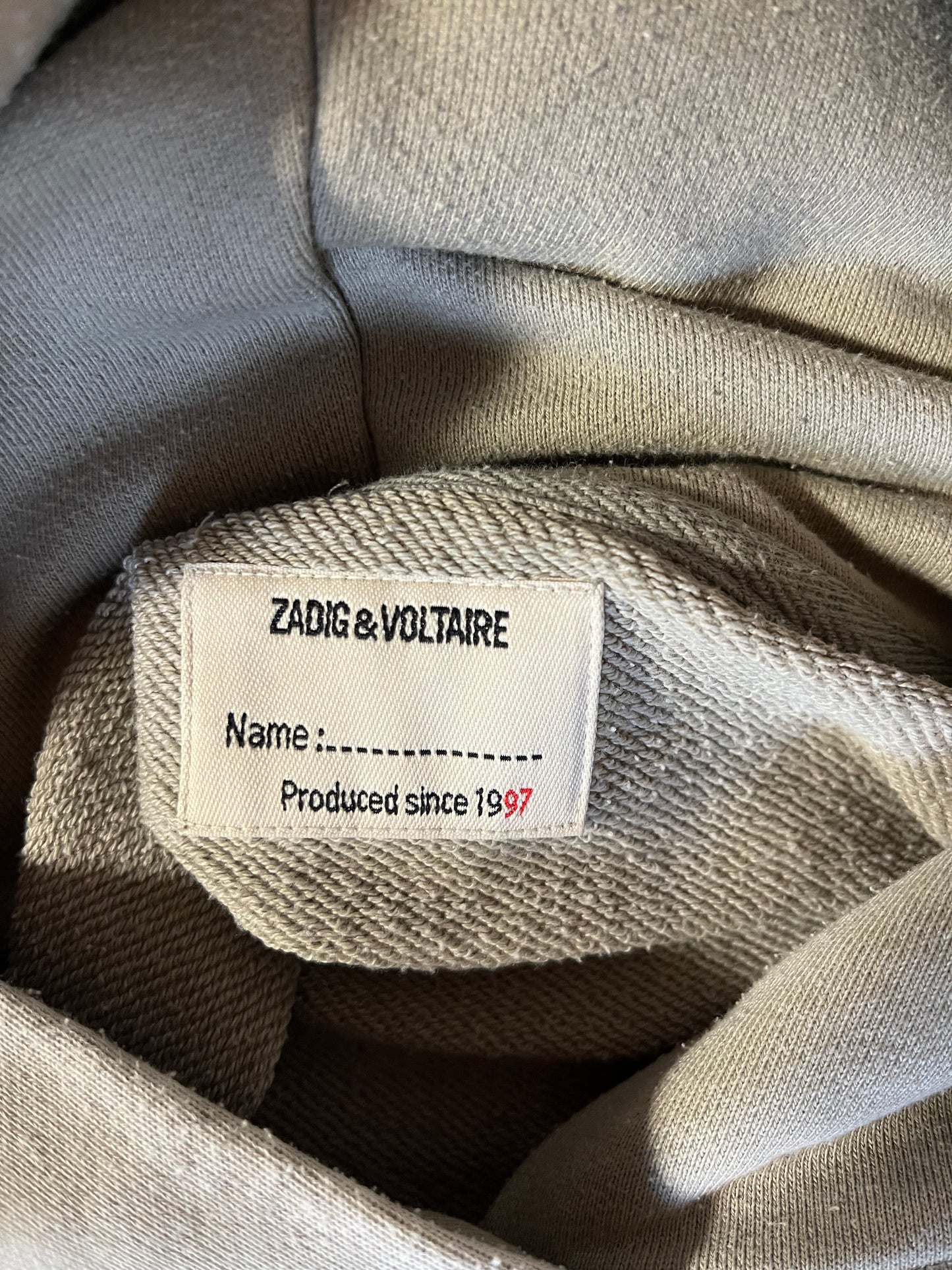 Sweat à capuche gris délavé  Zadig & Voltaire - XS