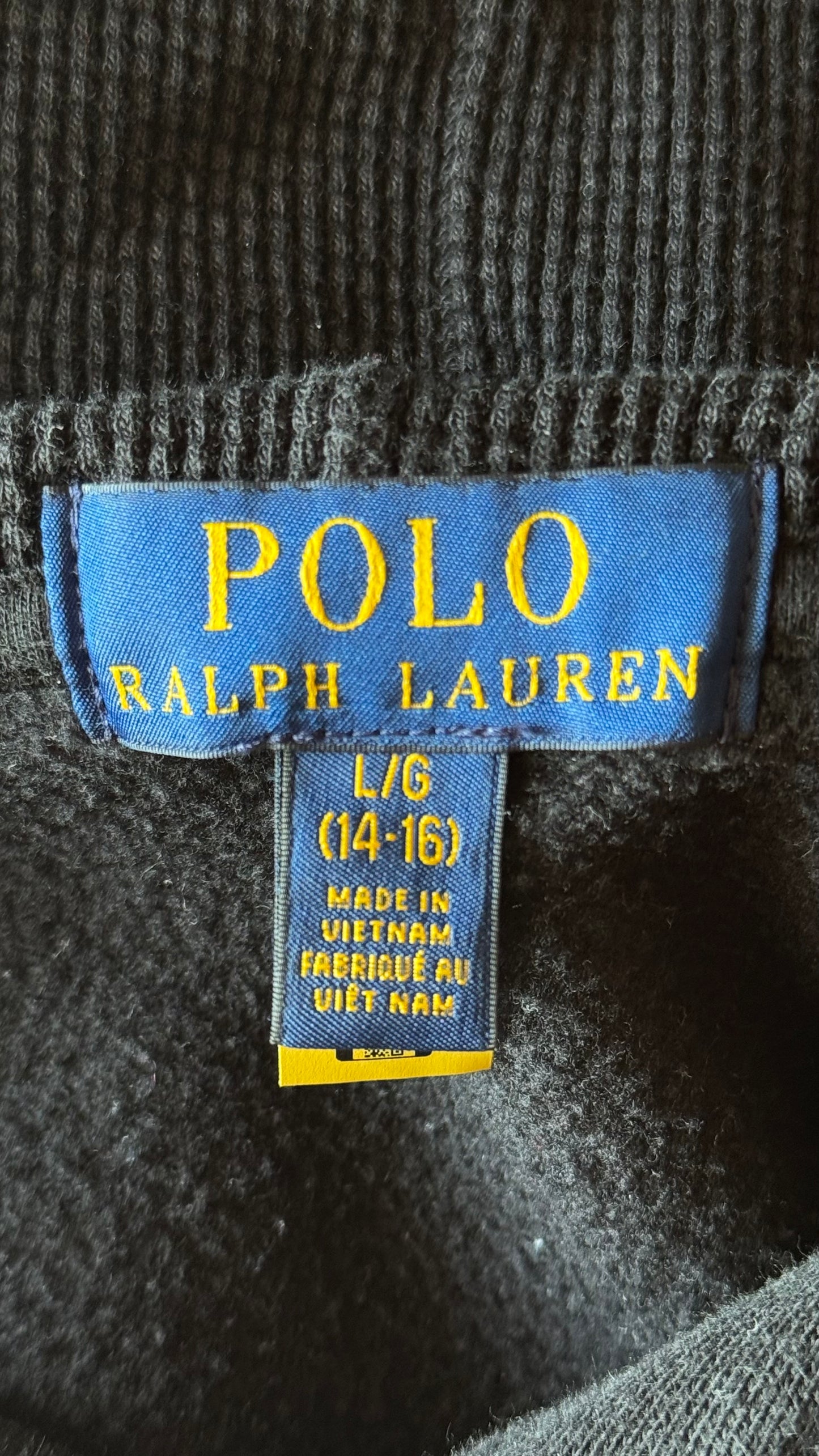 Sweat à capuche noir Ralph Lauren - XS/S