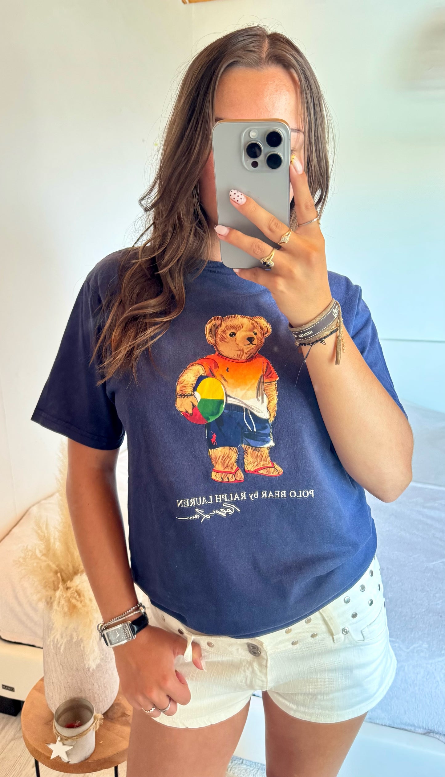 T-shirt nounours bleu marine Ralph Lauren - M