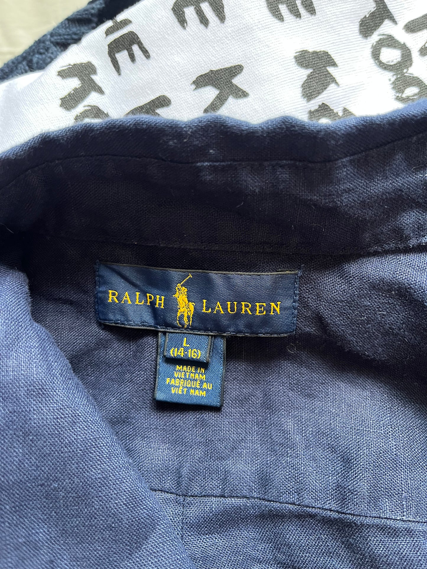 Chemise en lin marine Ralph Lauren - S