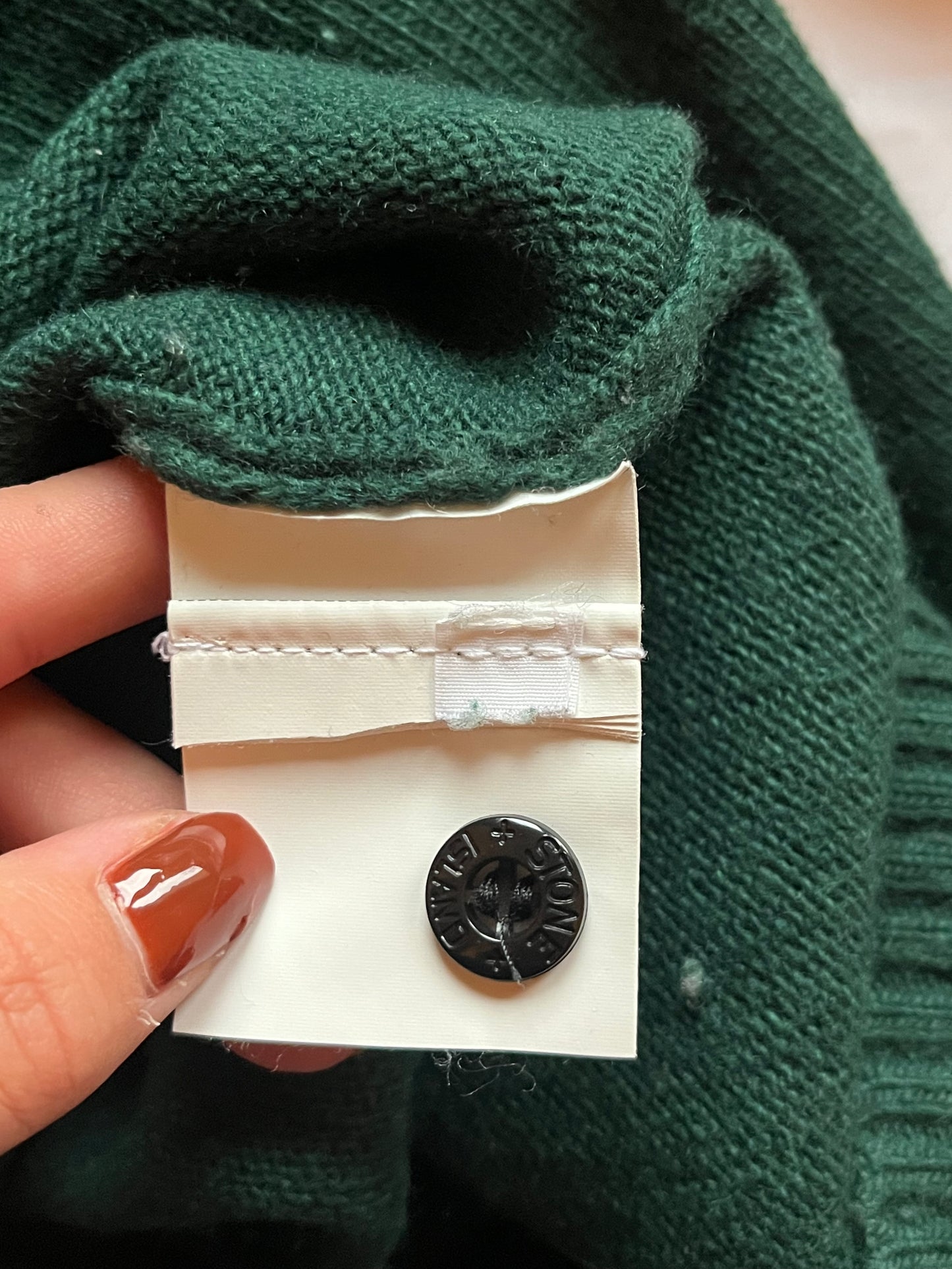 Pull vert sapin en laine Stone Island - S