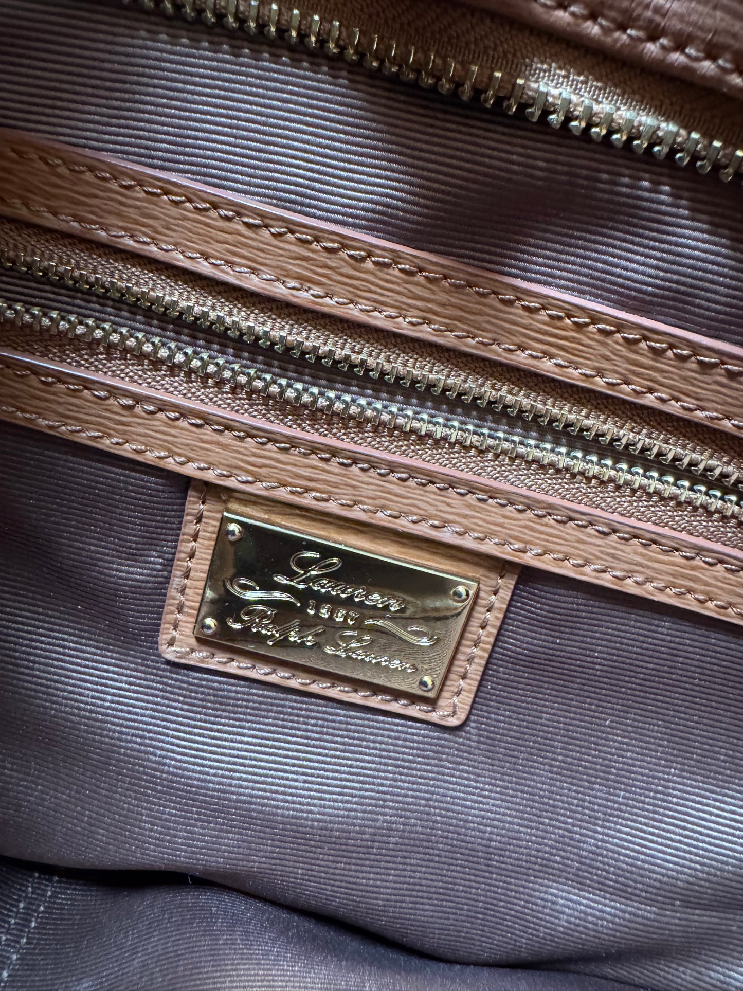 Sac en cuir marron Ralph Lauren