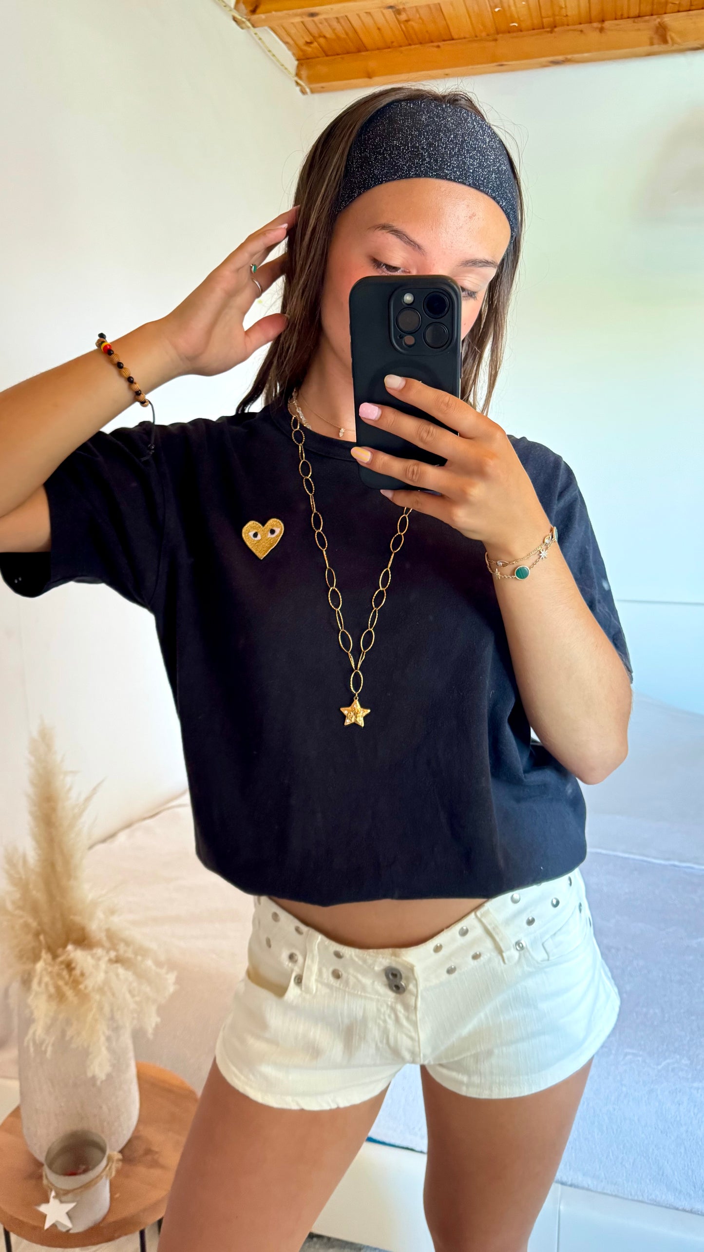 T-shirt noir doré Comme des Garçons - M/L