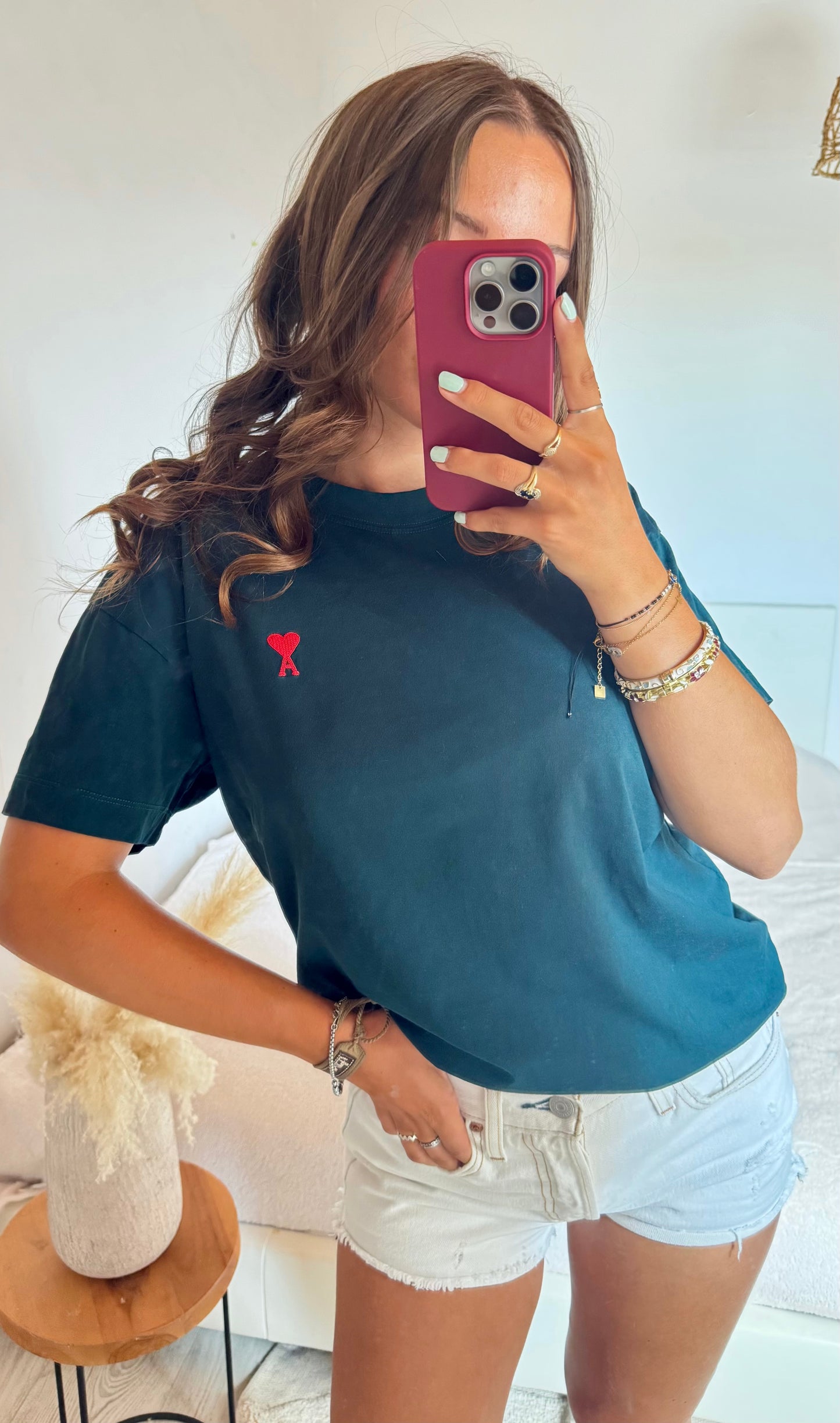 T-shirt vert foncé Ami Paris - M