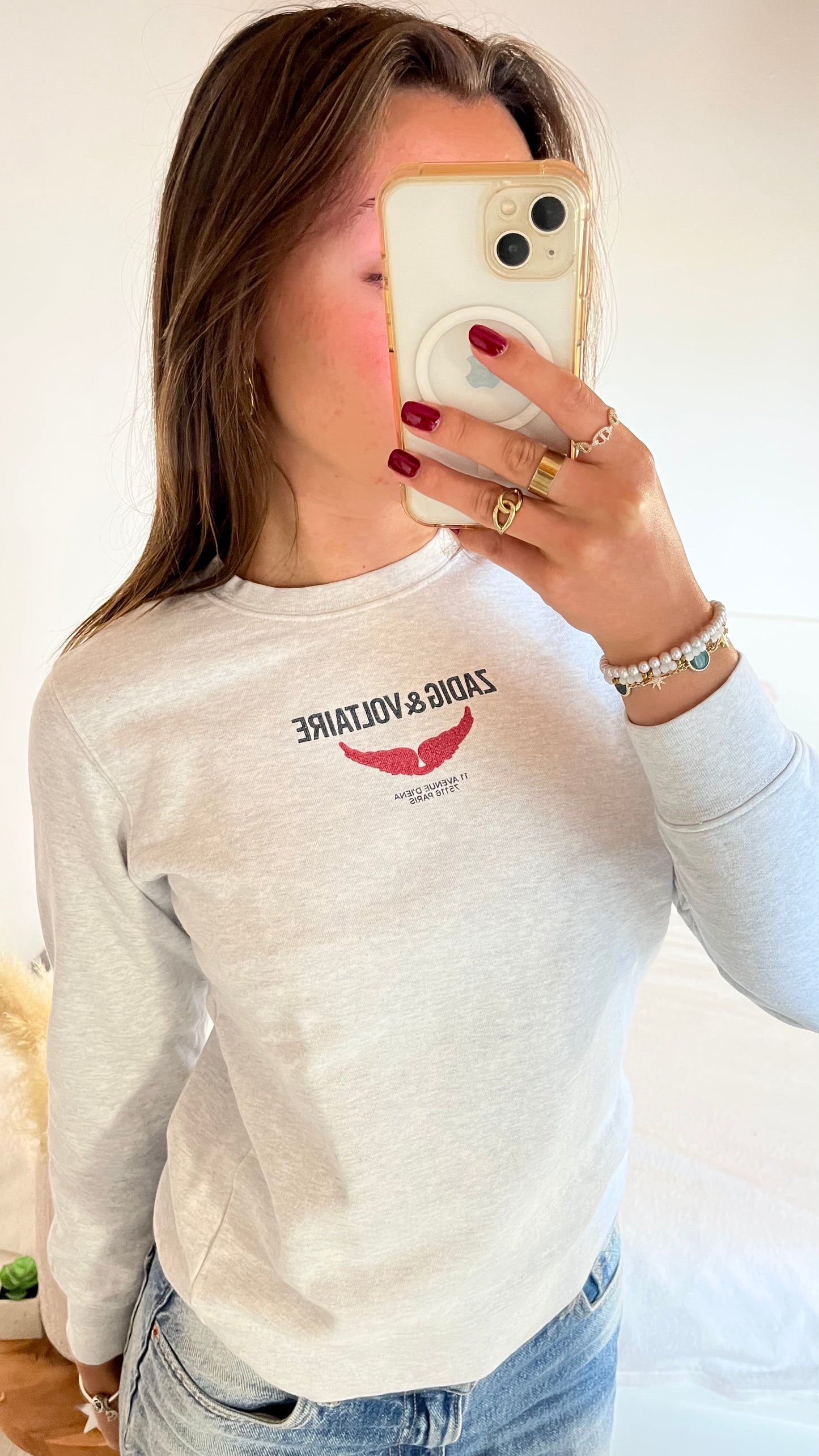 Sweat col rond gris Zadig & Voltaire - S